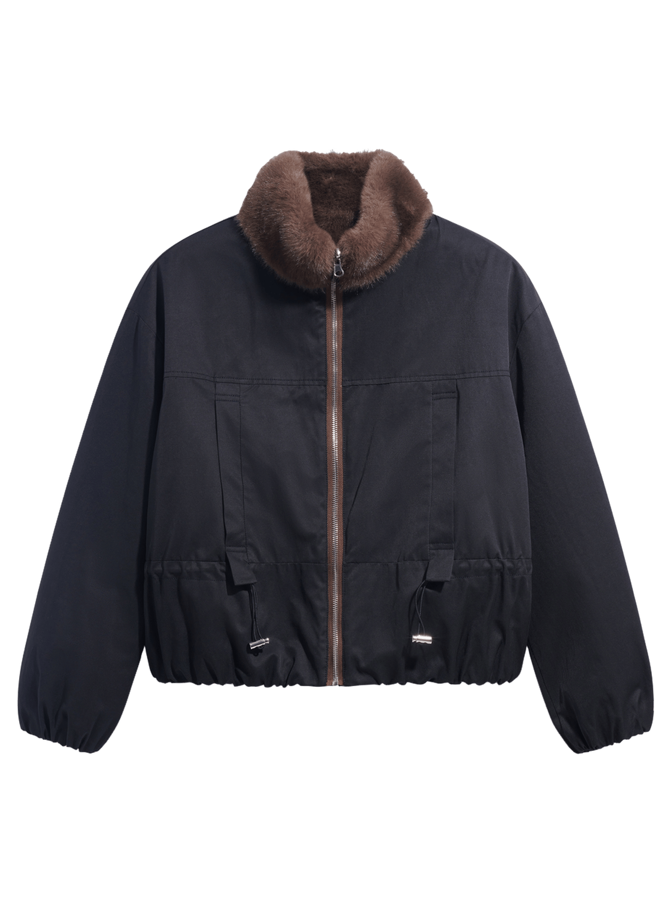 Parka courte fourrée et réversible - aurora GERARD DAREL Marron