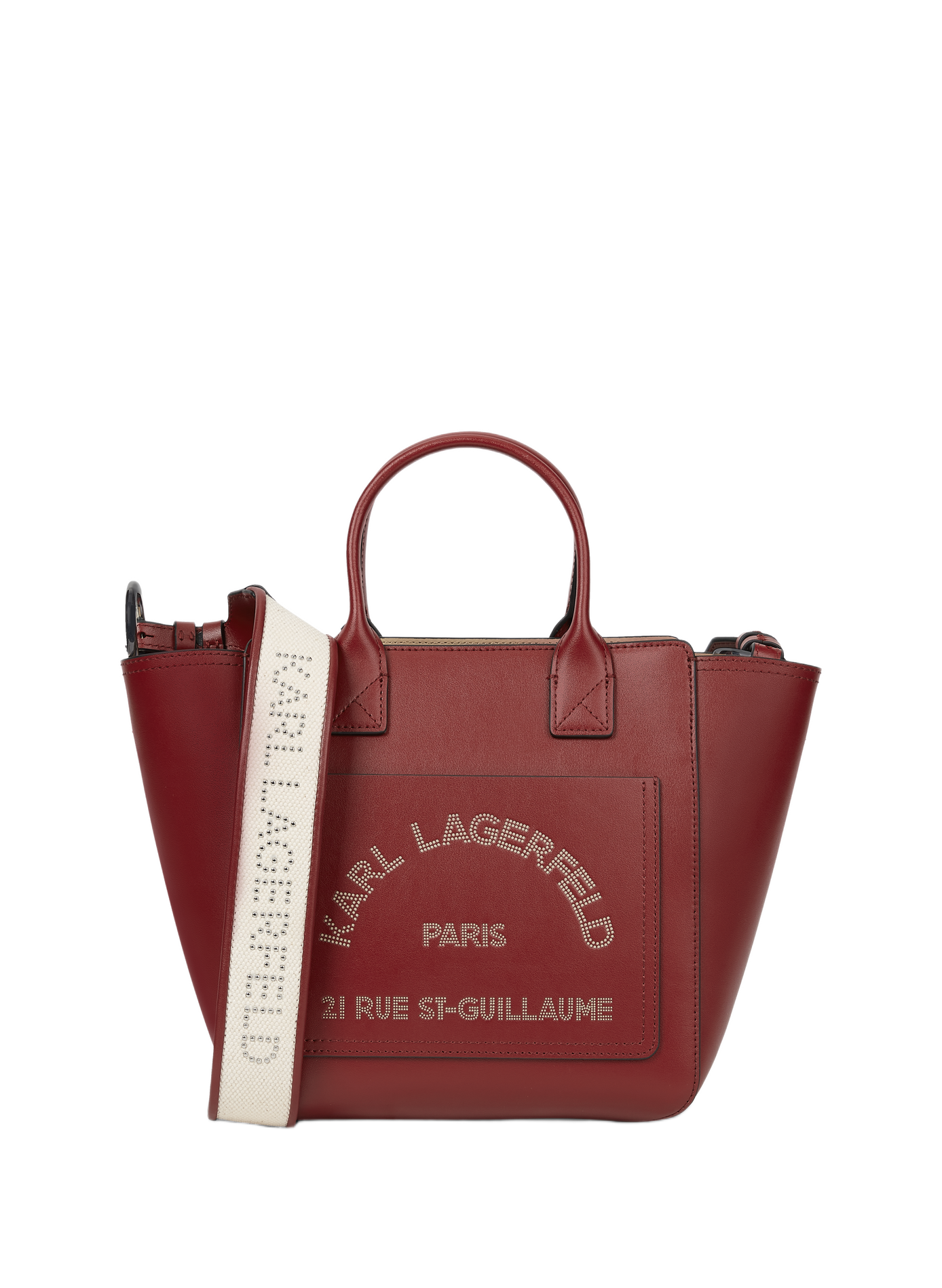 Shopper tas K/Daily met afneembare leren band KARL LAGERFELD Rood