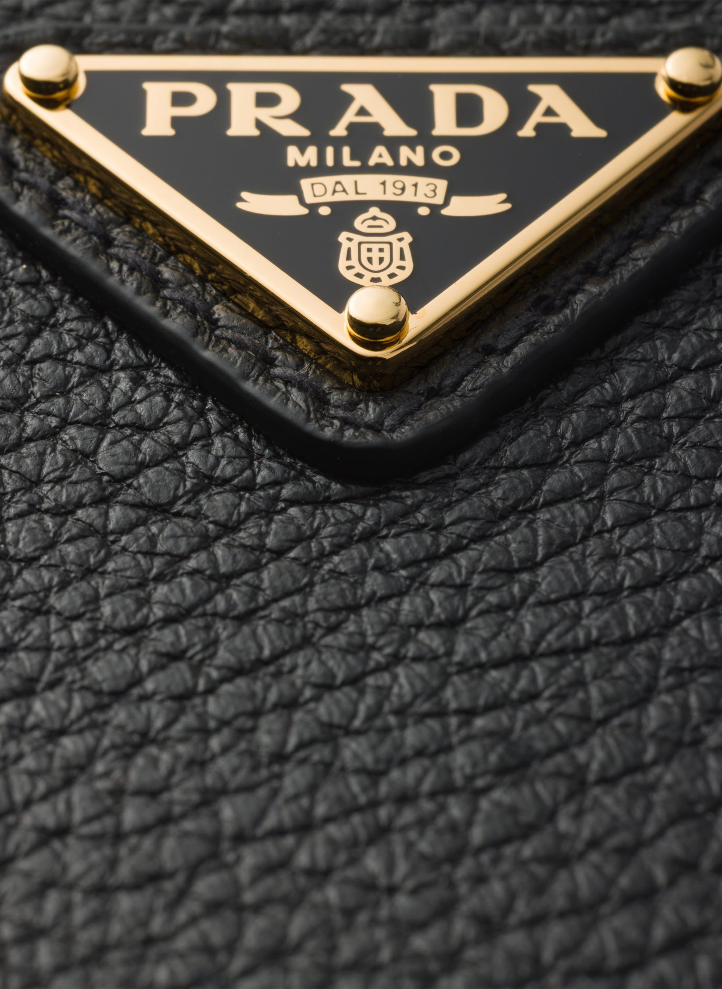 Mini sac en cuir PRADA Noir