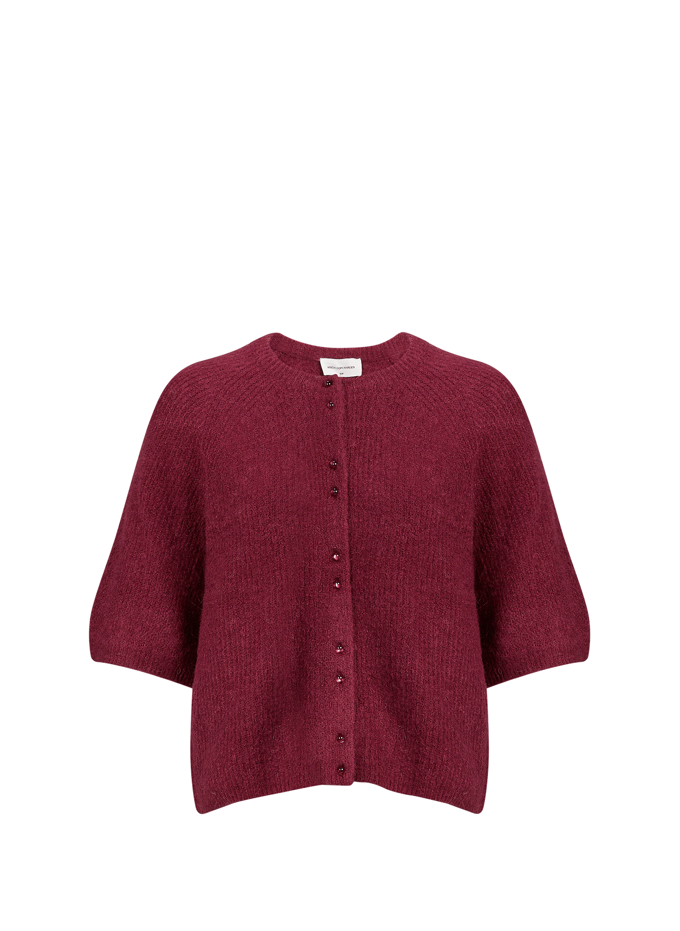 Pull droit col rond boutonné  MSCH Rouge