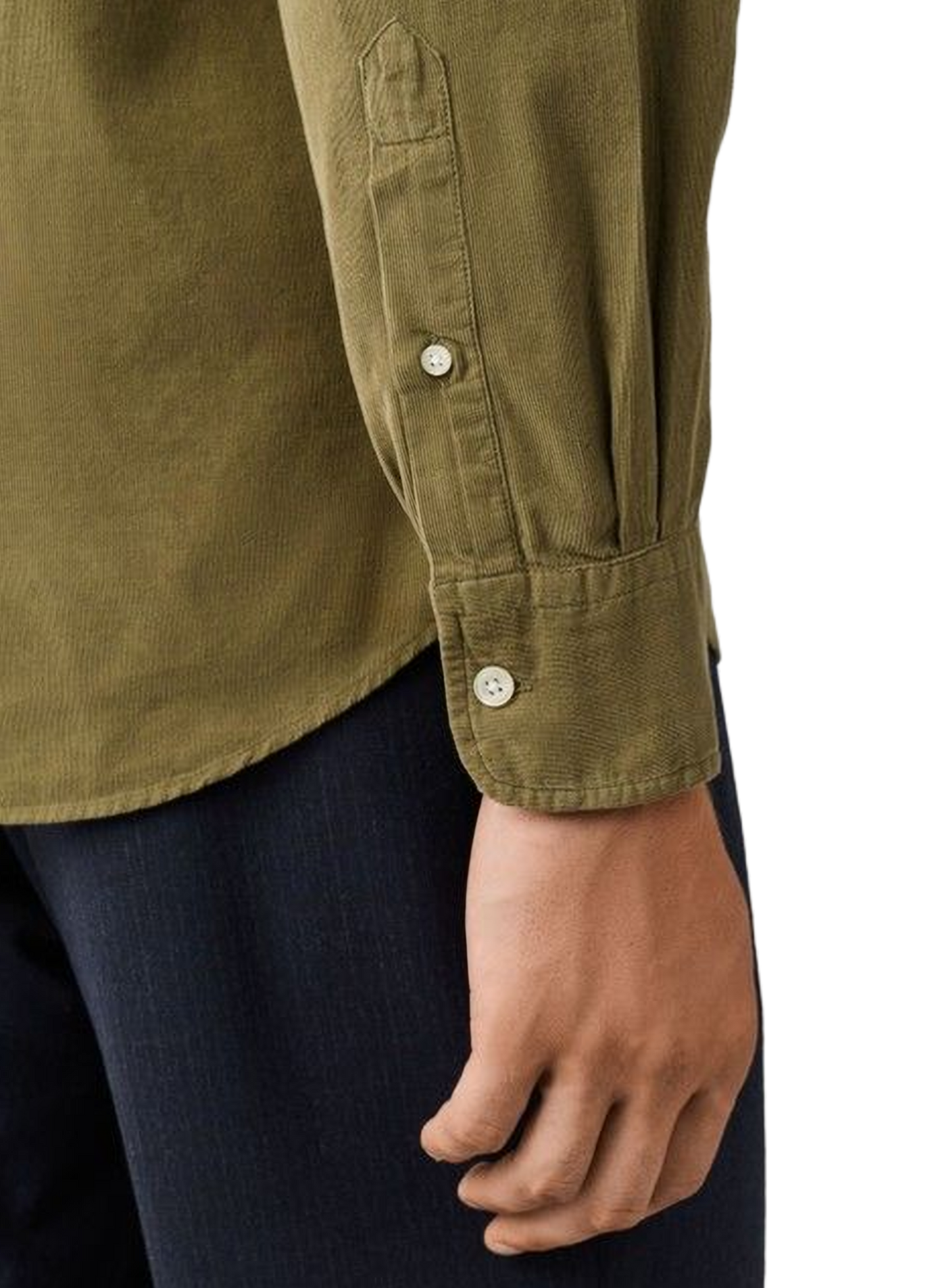 Chemise col classique manches contrastantes en coton FACONNABLE Beige