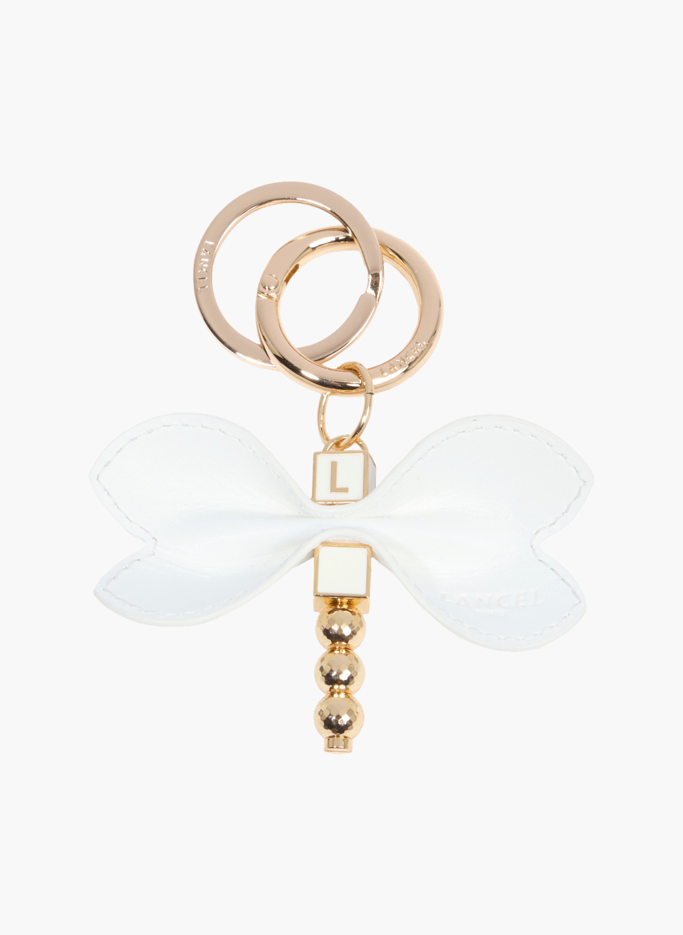 Sleutelhanger libelle jungle van Lancel in metaal LANCEL Wit