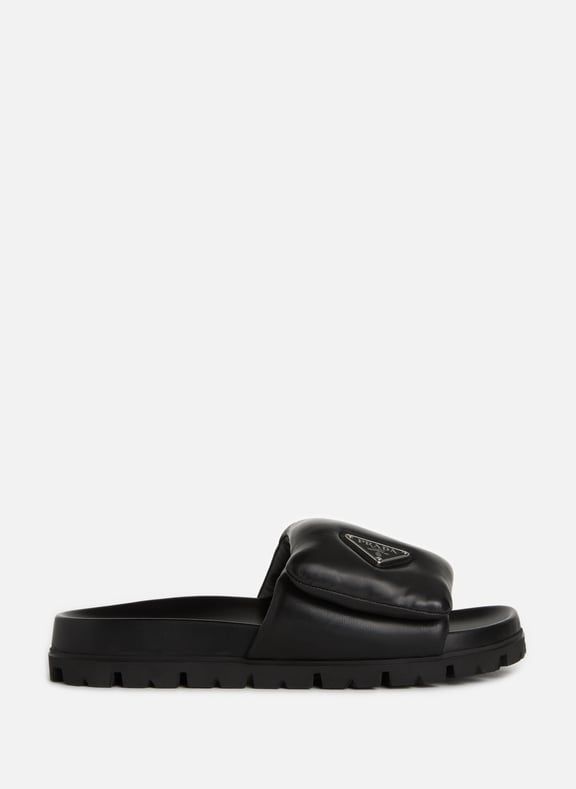 Leather 2025 sliders womens