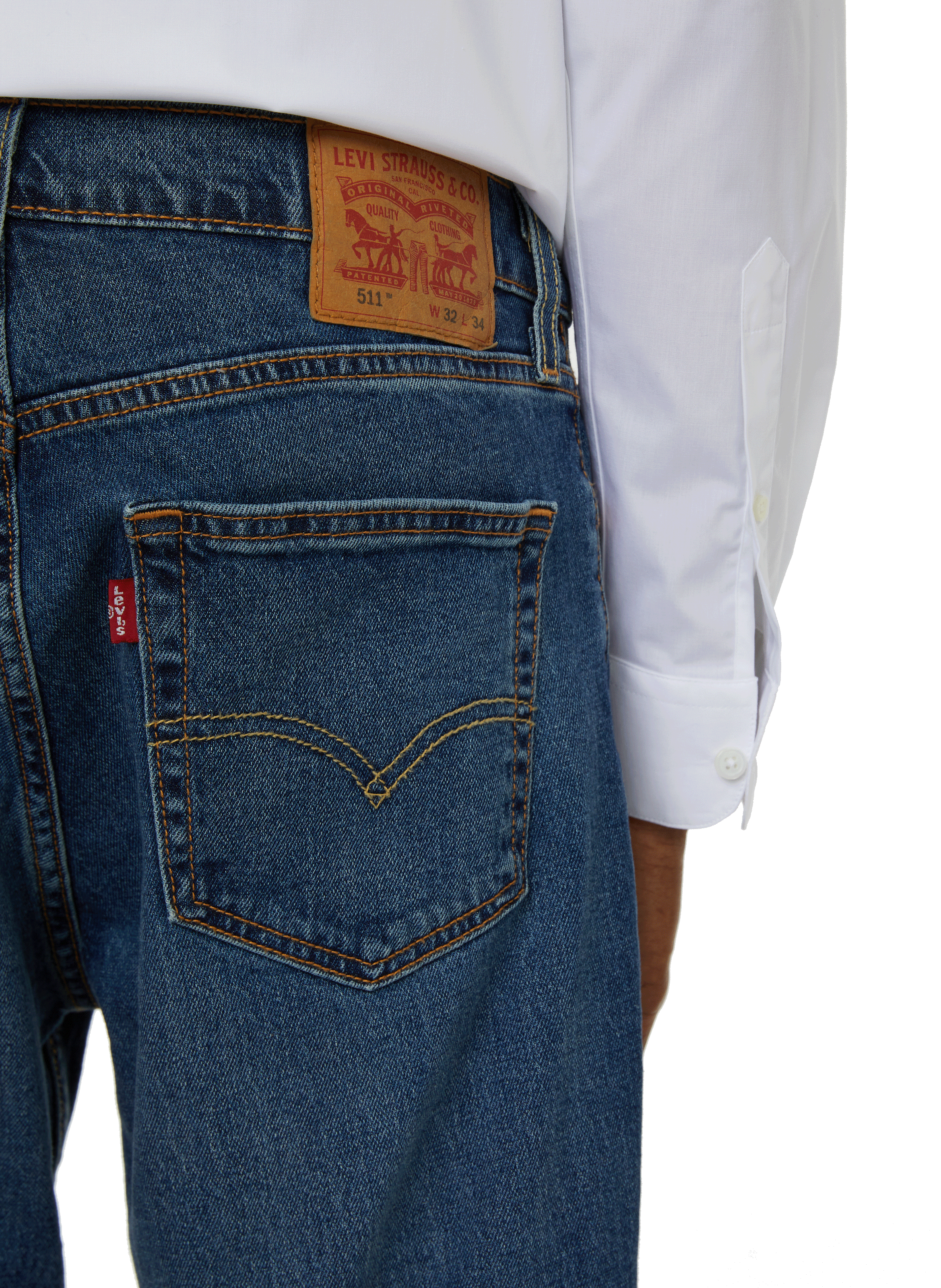 511 Slim cotton jeans LEVI'S Grey