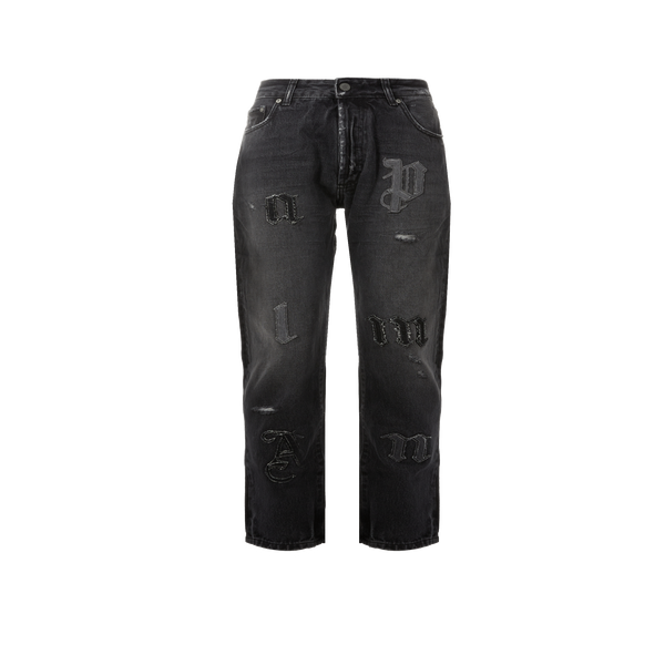 Palm Angels Cotton Slim-fit Jeans In Black