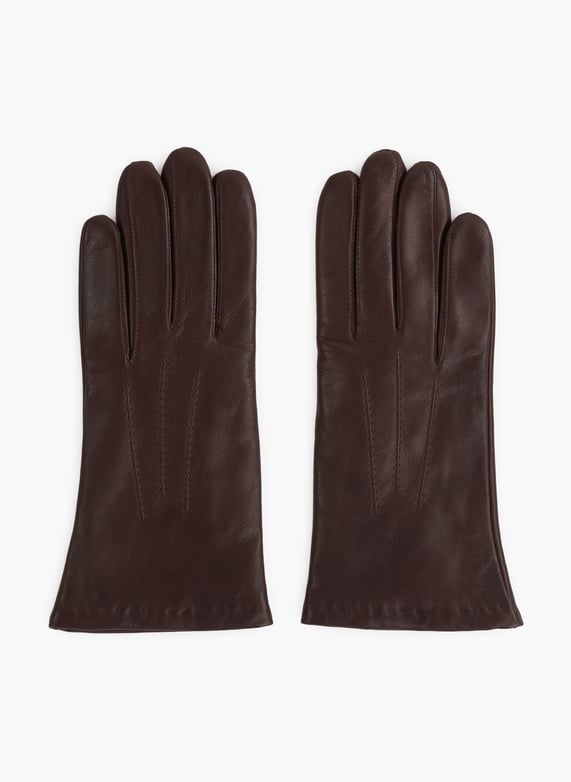 Gants cuir de Mi-saison de couleur marron clair pour femmes - Ganterie Gants cuir de Mi-saison de couleur marron clair pour femmes - Ganterie