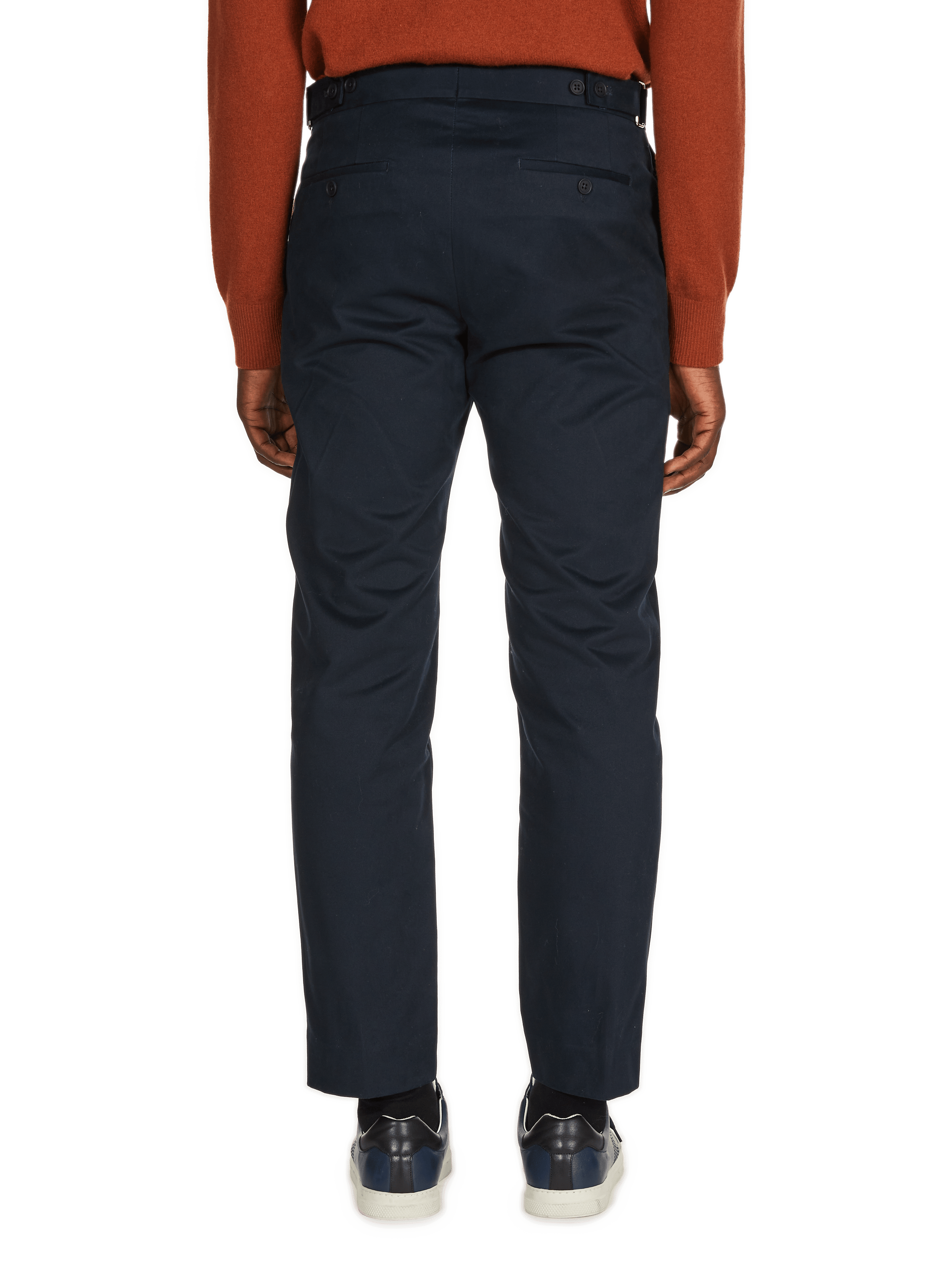 Cotton, silk and cashmere trousers Blue