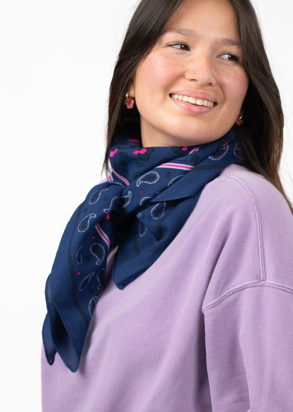 Foulard en coton biologique BILLYBELT Bleu