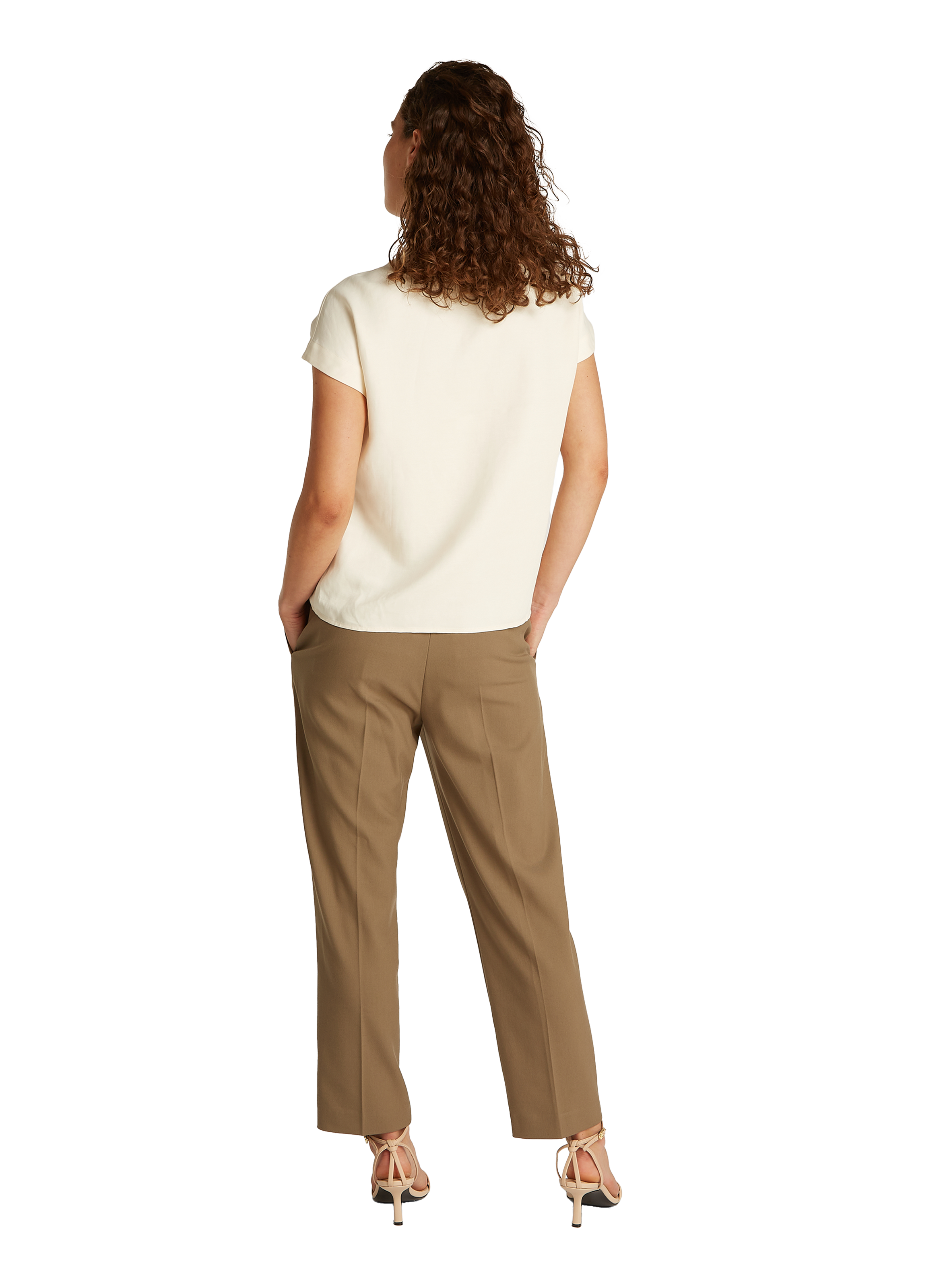 Chemisier à noeud TOMMY HILFIGER Beige