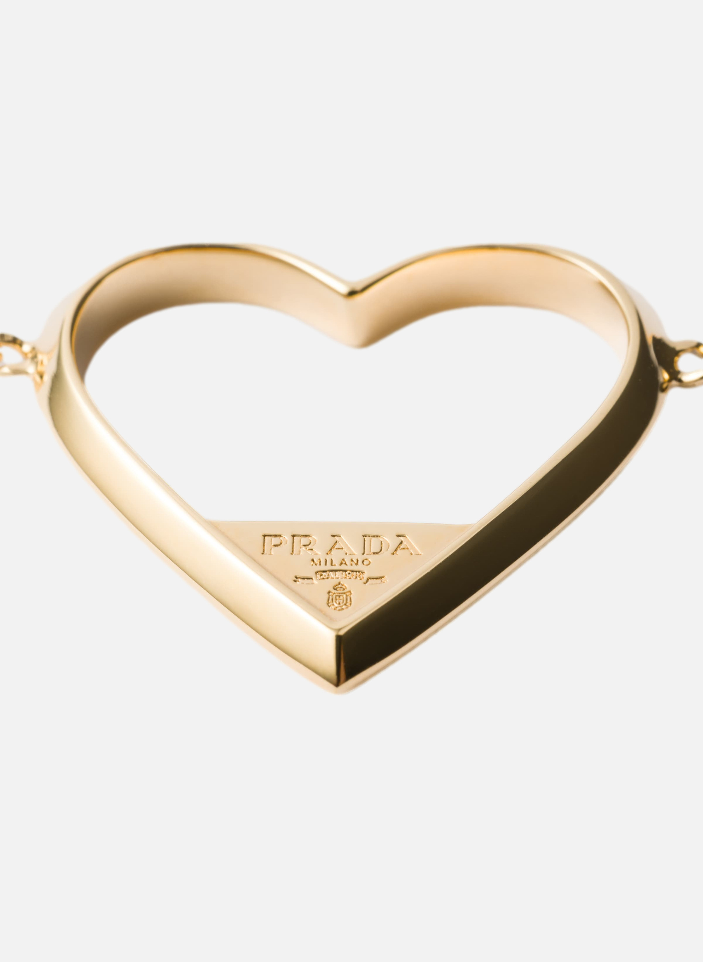 Collier en métal PRADA Argent