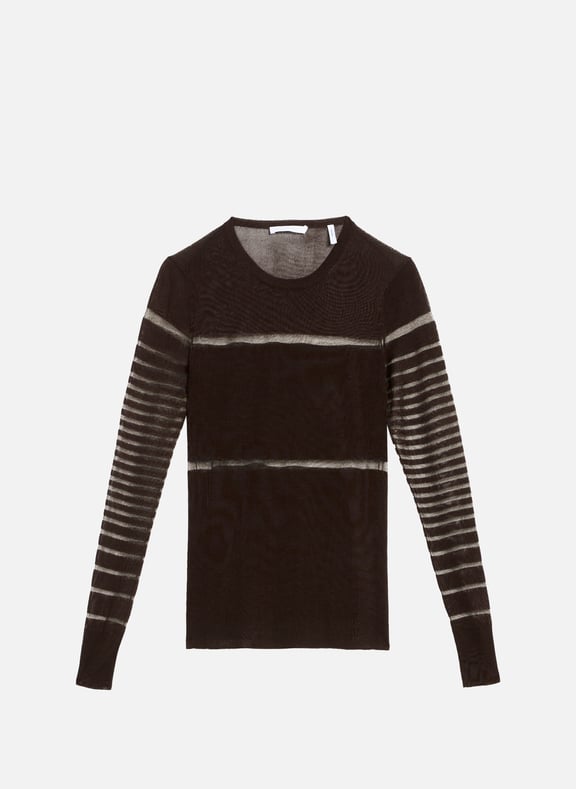 Top à rayures transparentes HELMUT LANG Top à rayures transparentes HELMUT LANG