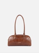 Sac à main bowling - rétro bow  Cognac
