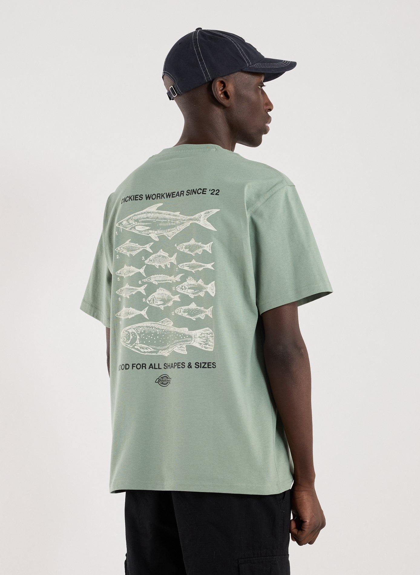 Printed cotton T-shirt DICKIES Green