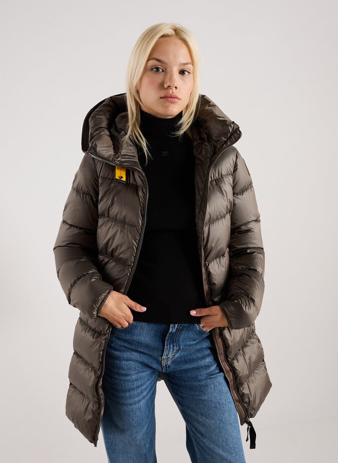 PARAJUMPERS Doudoune mi-longue à capuche Marion Gris