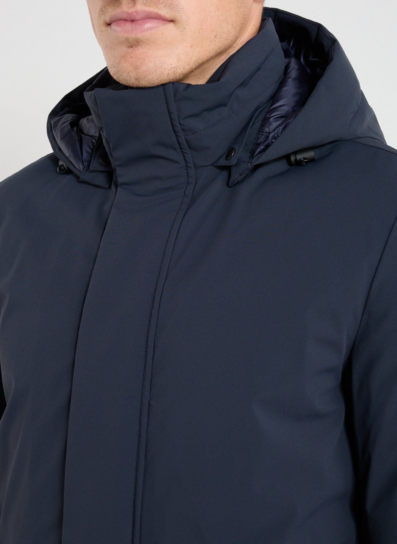 Jacket with removable hood WOOLRICH Blue