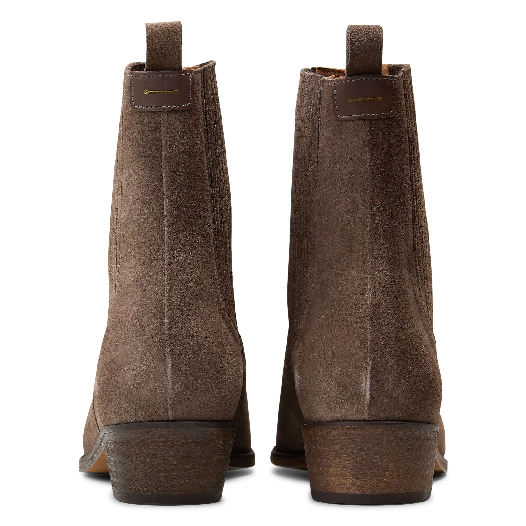 Bottines en cuir velours teva ANTHOLOGY Beige