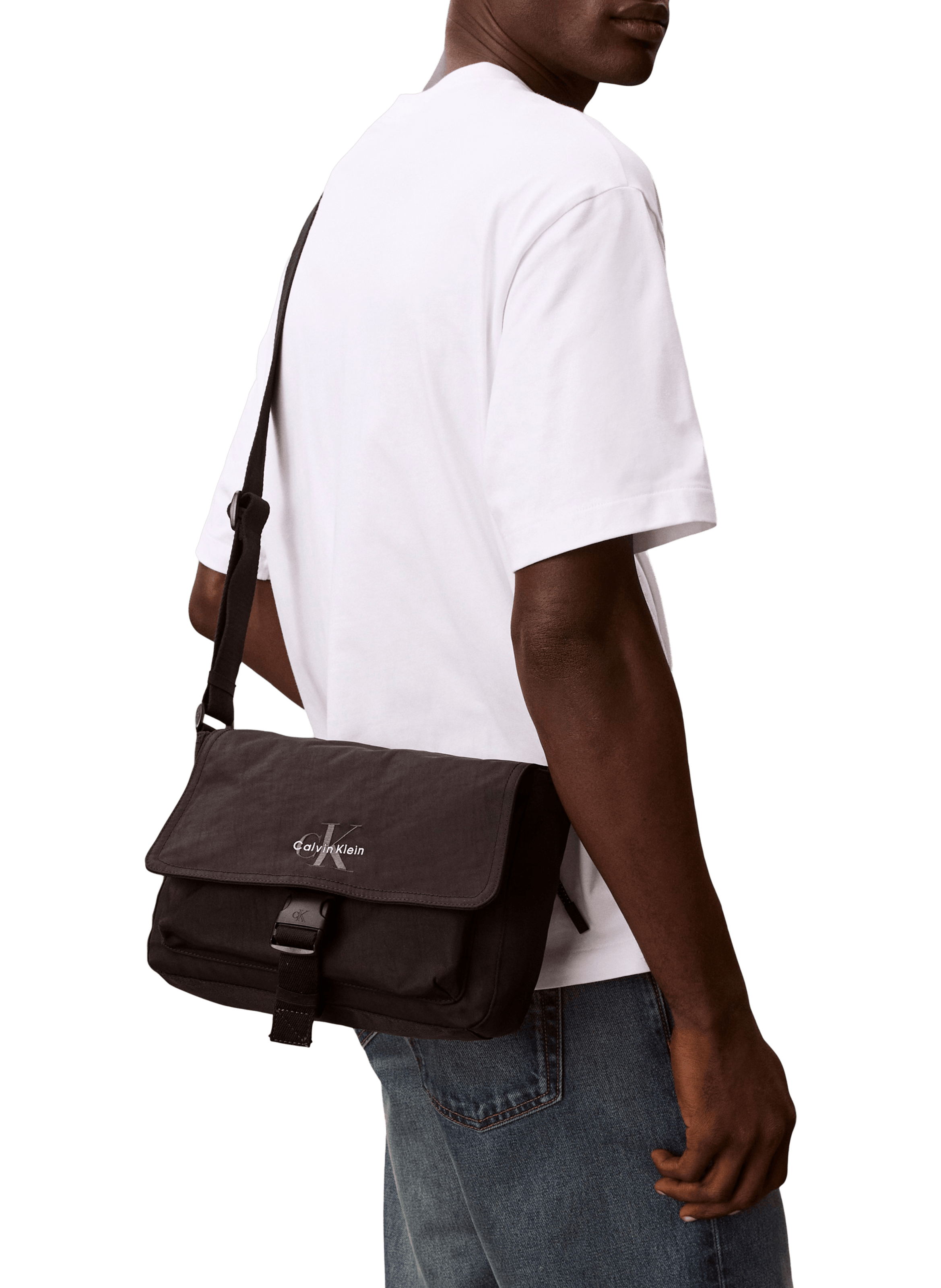 Sac messager bandoulière ajustable CALVIN KLEIN Noir
