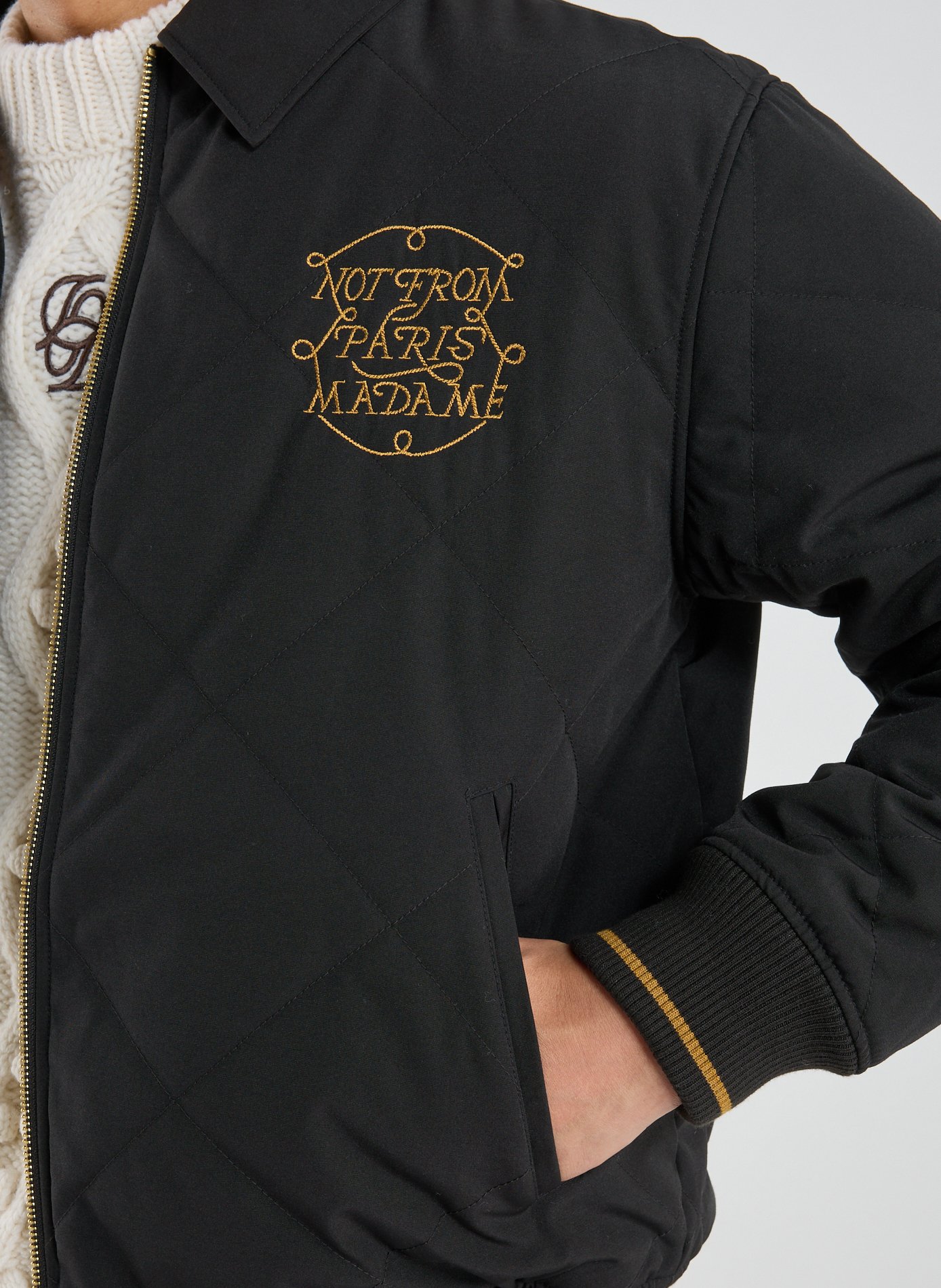 La veste Slogan Tresses DROLE DE MONSIEUR Noir