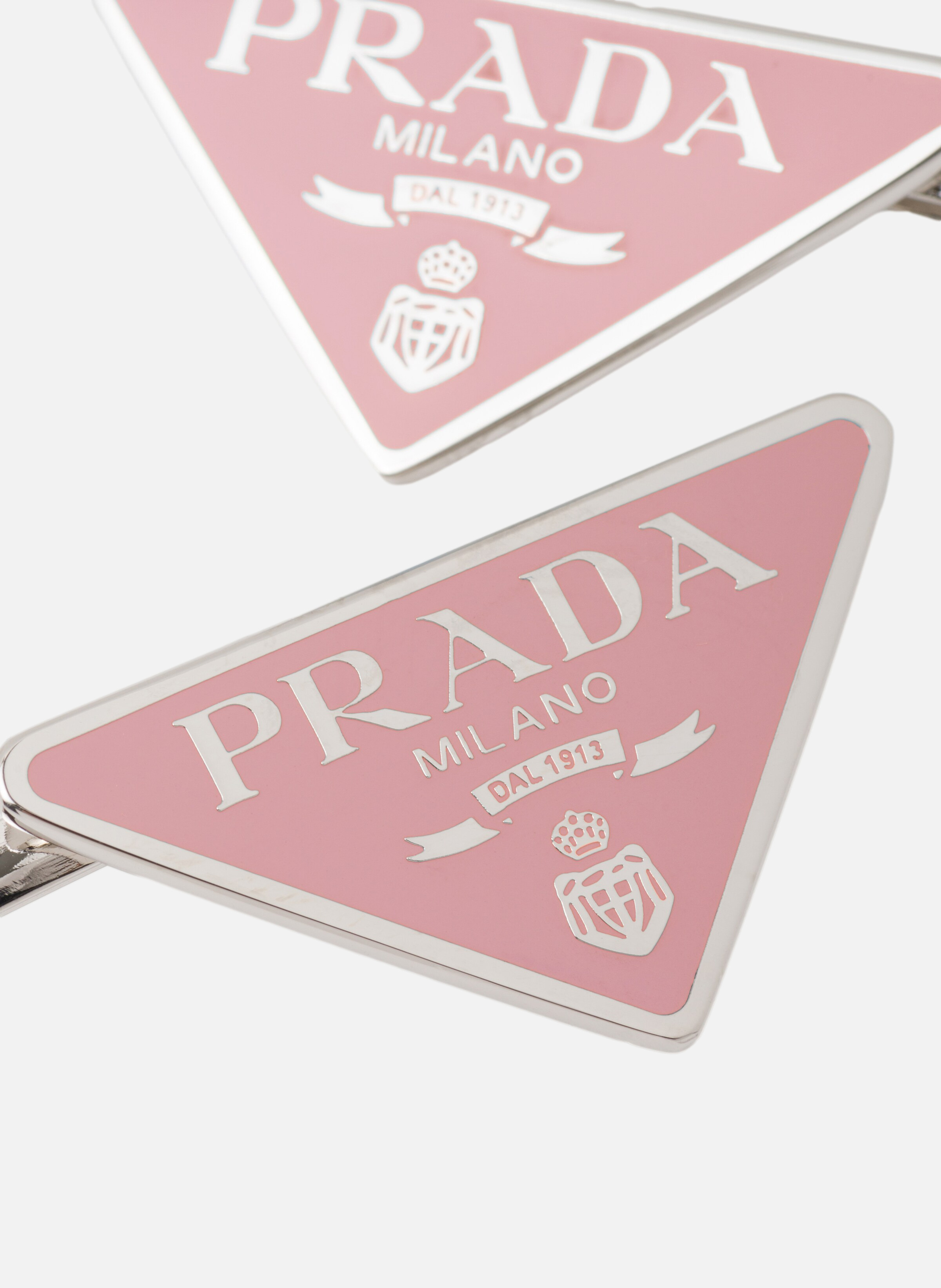 Épingles à cheveux en métal PRADA Rose