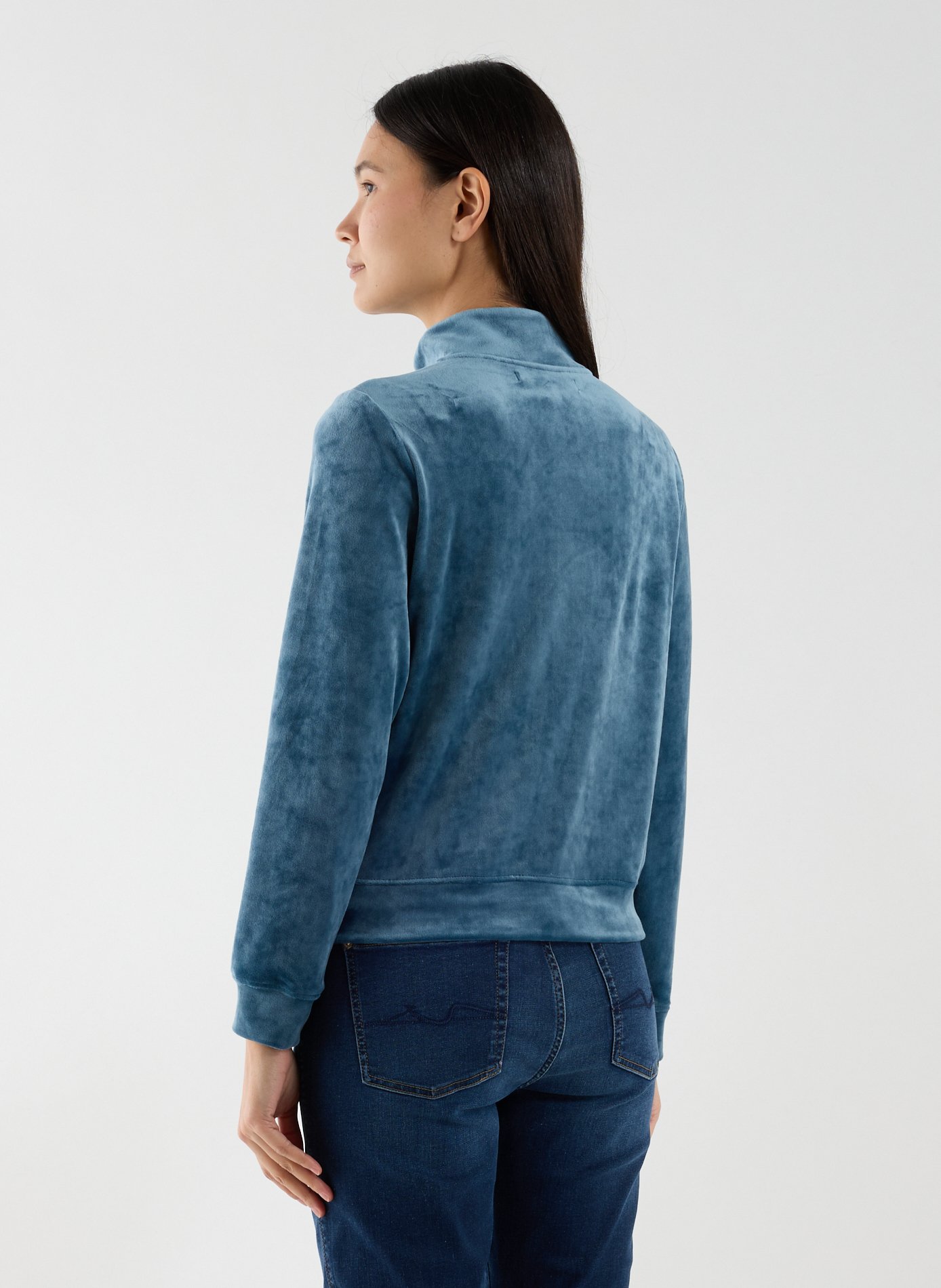 Gilet court en velours BANANA MOON Bleu