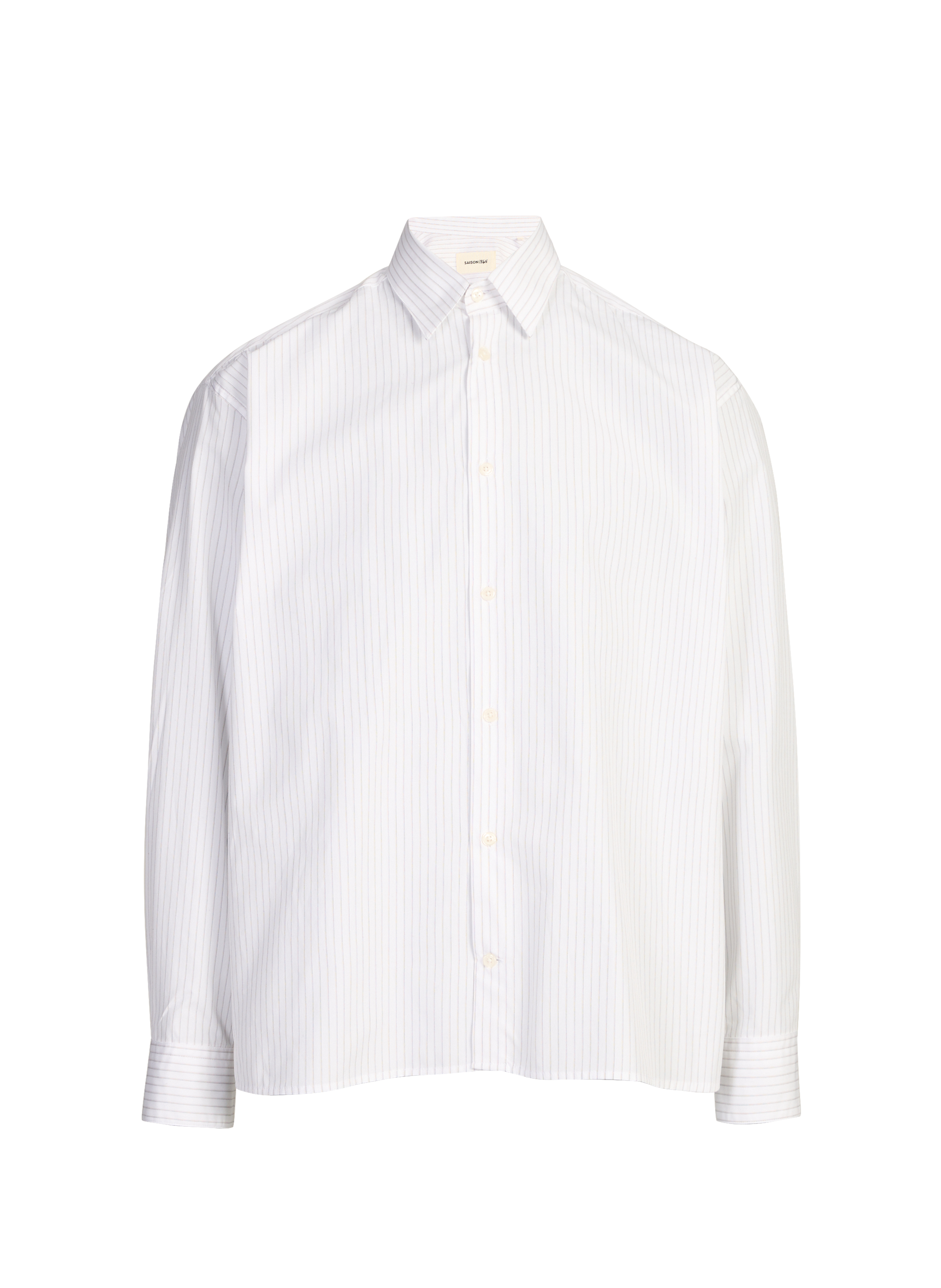 Chemise rayée Holy en coton SAISON 1865 Beige