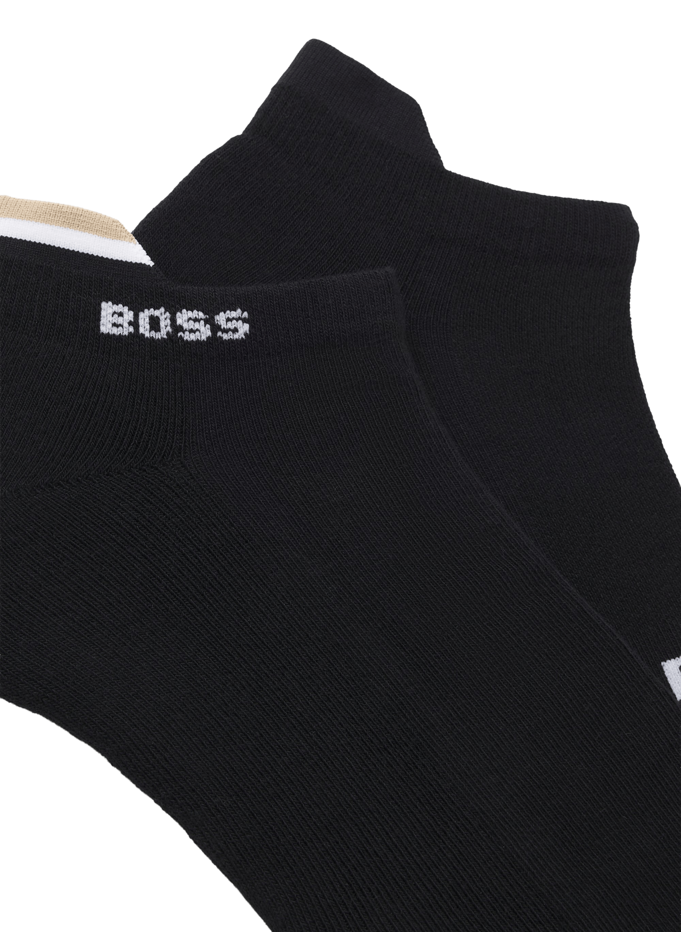 Set of two pairs of ankle-length socks with logos BOSS Black