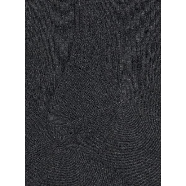 Dore Dore Chaussette Mi Hautes Côtelées En Coton In Gray