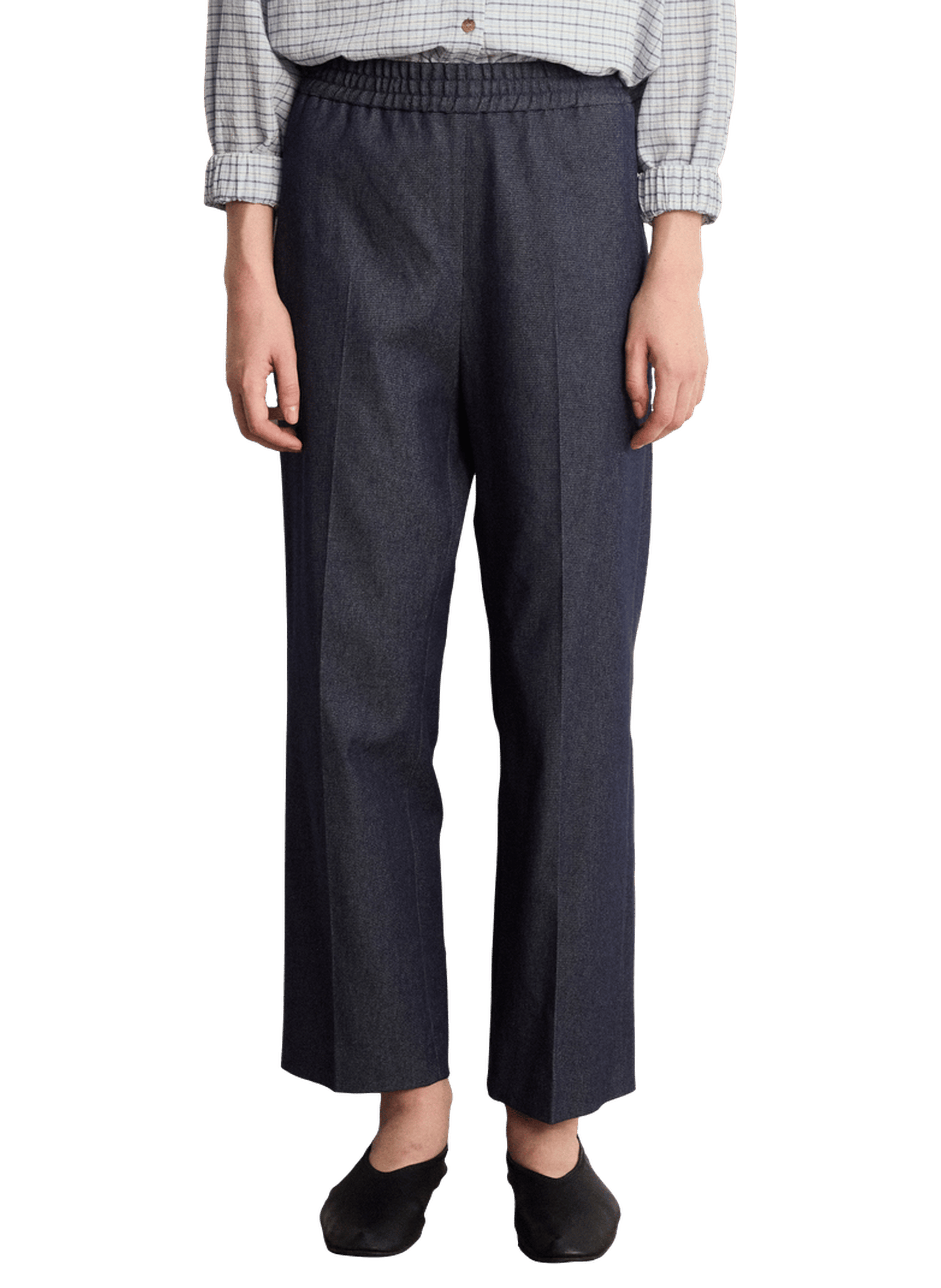 Pantalon droit en denim 7/8 - bilgie PABLO Bleu