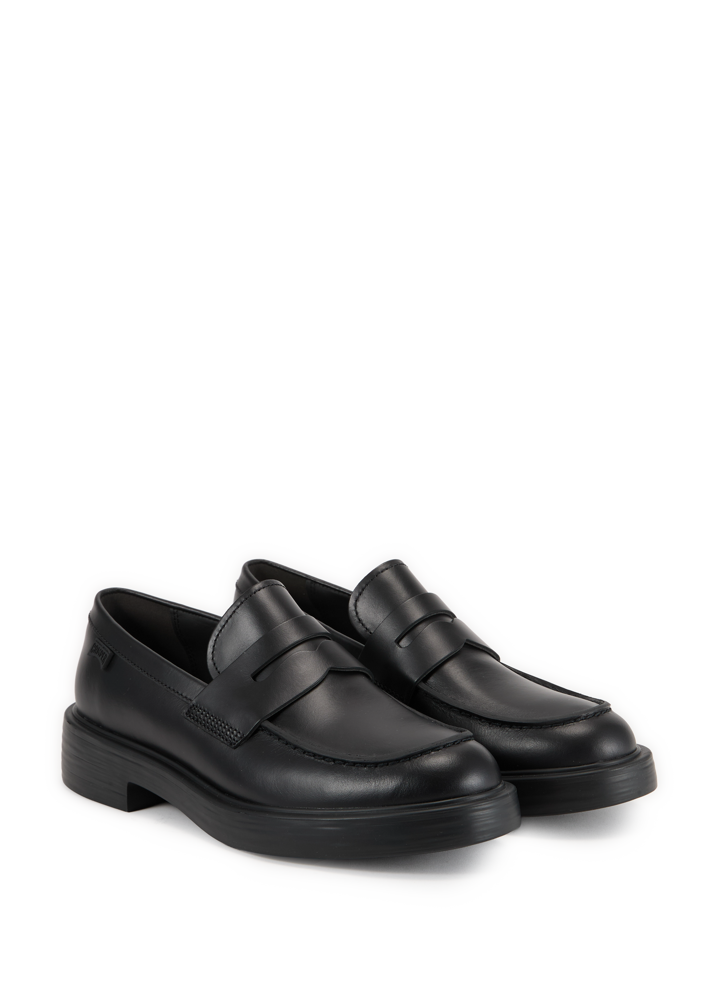 Mocassins Dean en cuir de vache CAMPER Noir