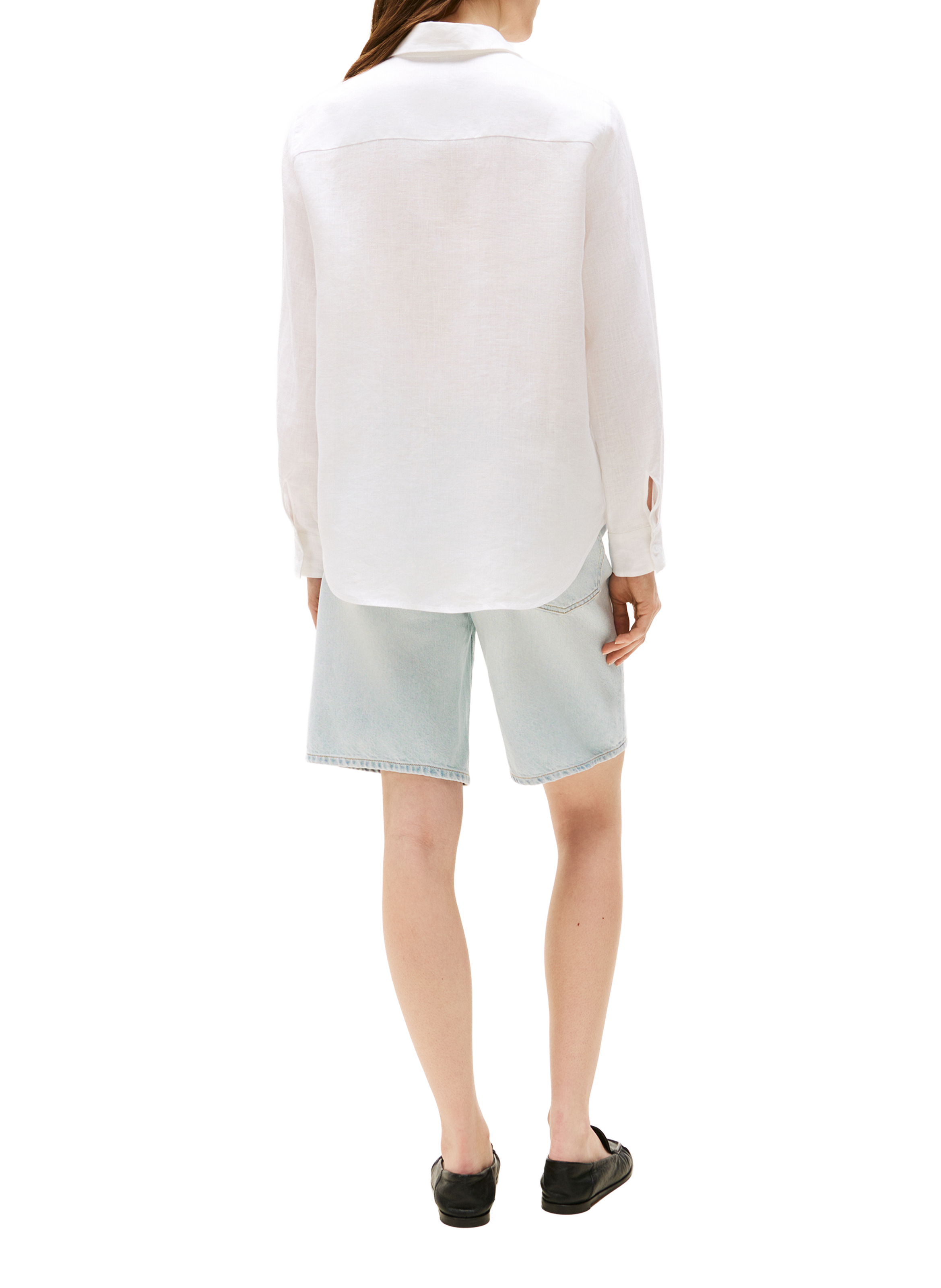 Chemise rayée en lin TOMMY HILFIGER Blanc