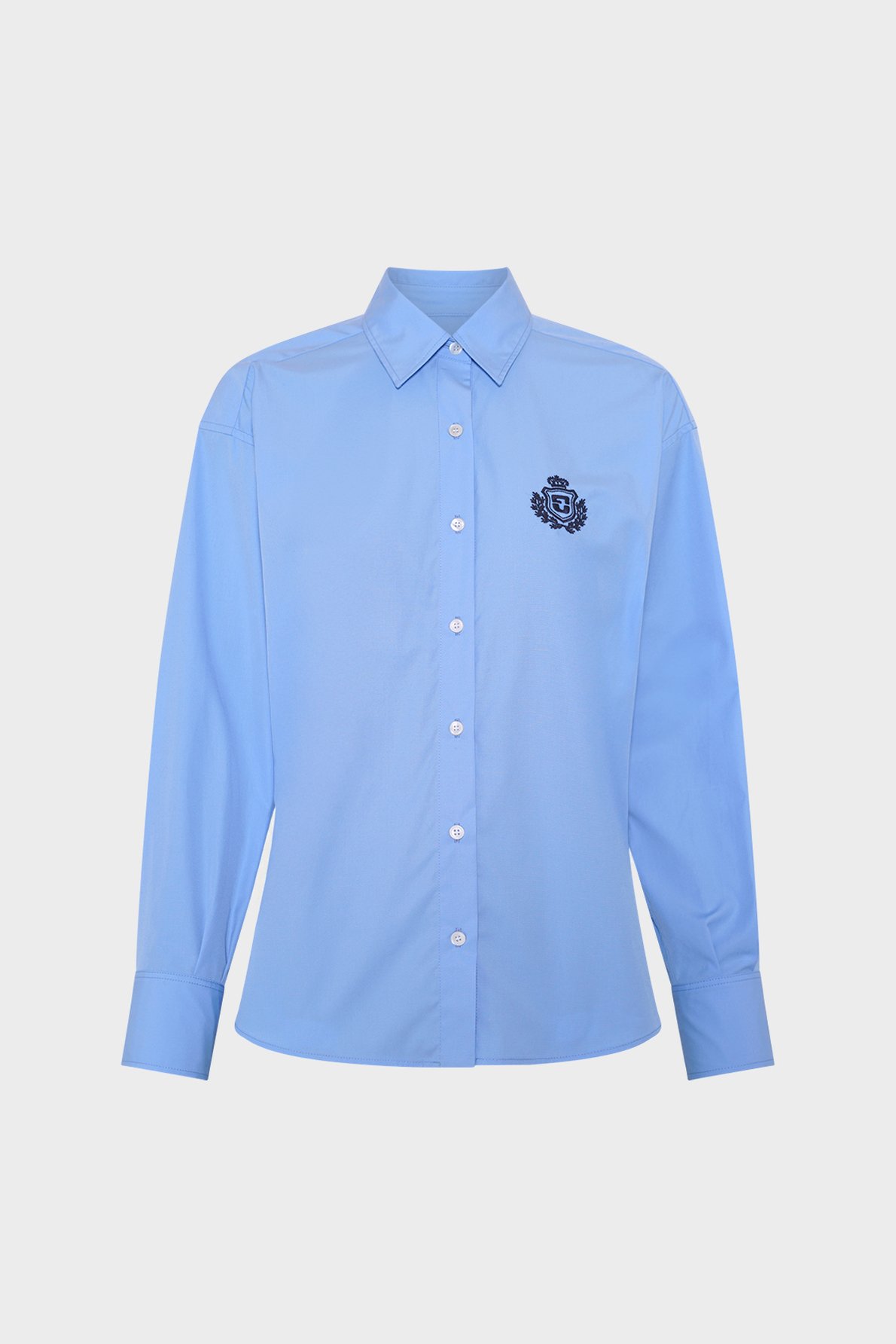 Chemise en coton uni à blason - alix GERARD DAREL Bleu