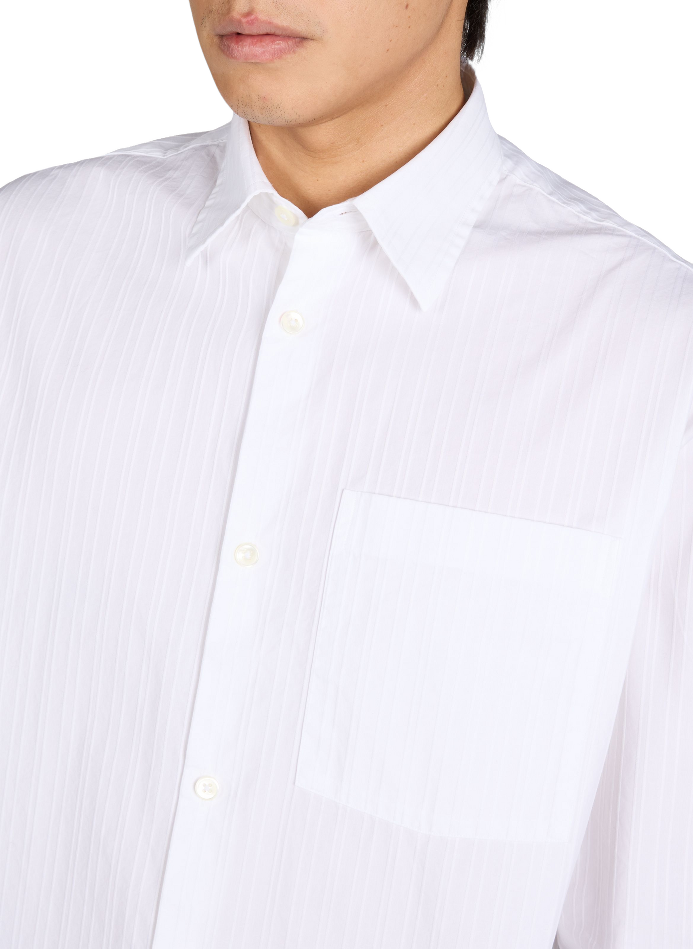 Straight striped cotton shirt ANNARR White