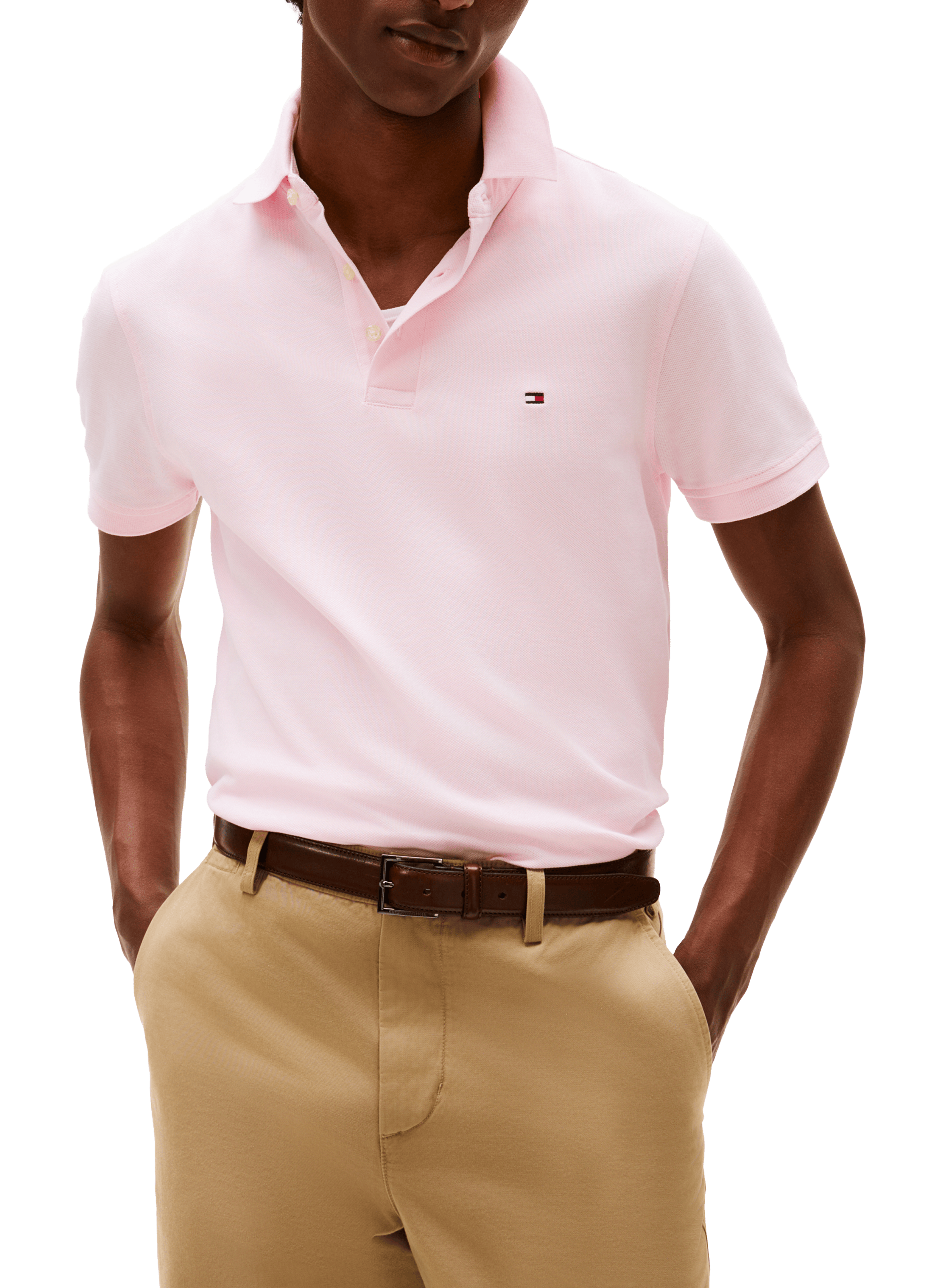 Polo en coton organique TOMMY HILFIGER Rose