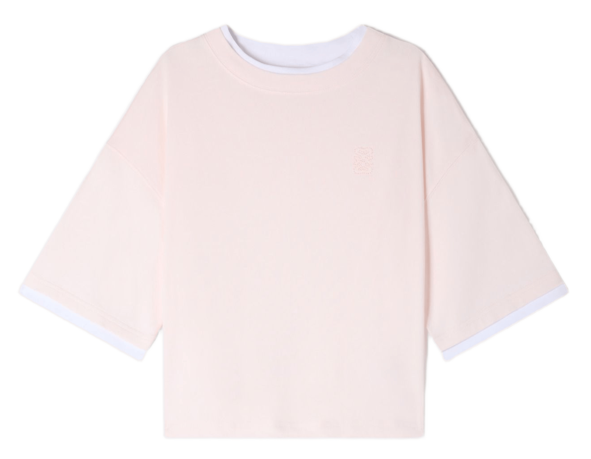 Tee-shirt oversize col rond en coton SANDRO Rose