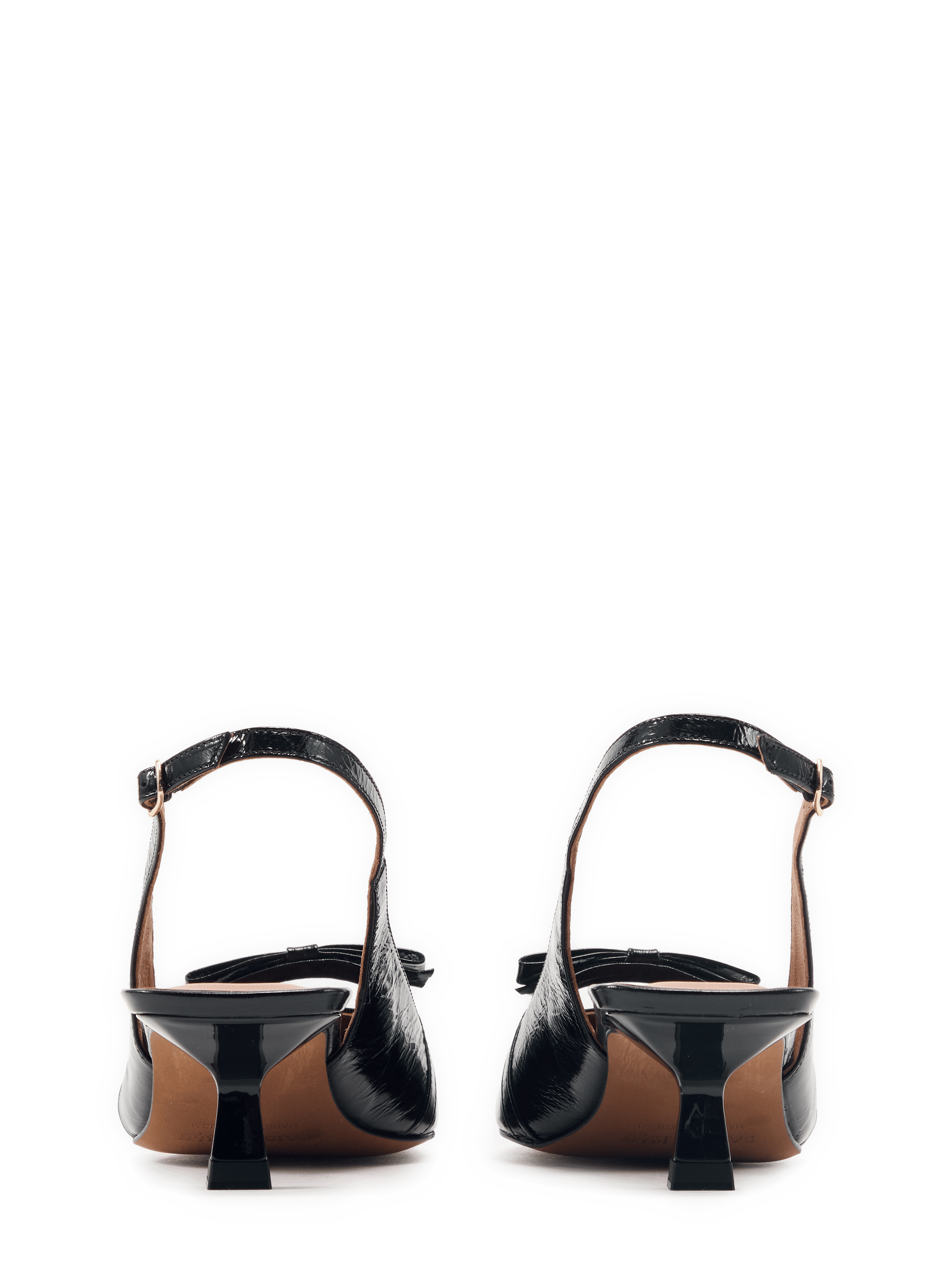 Slingback New Charlotte en cuir de chèvre SAISON 1865 Noir