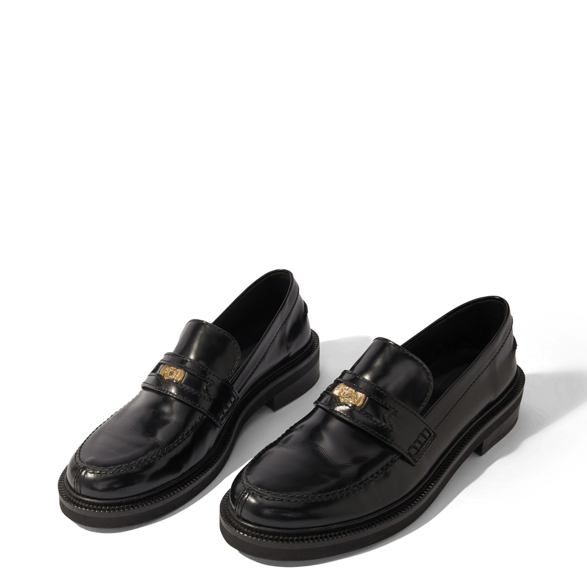 Mocassin vernis en cuir MAJE Noir