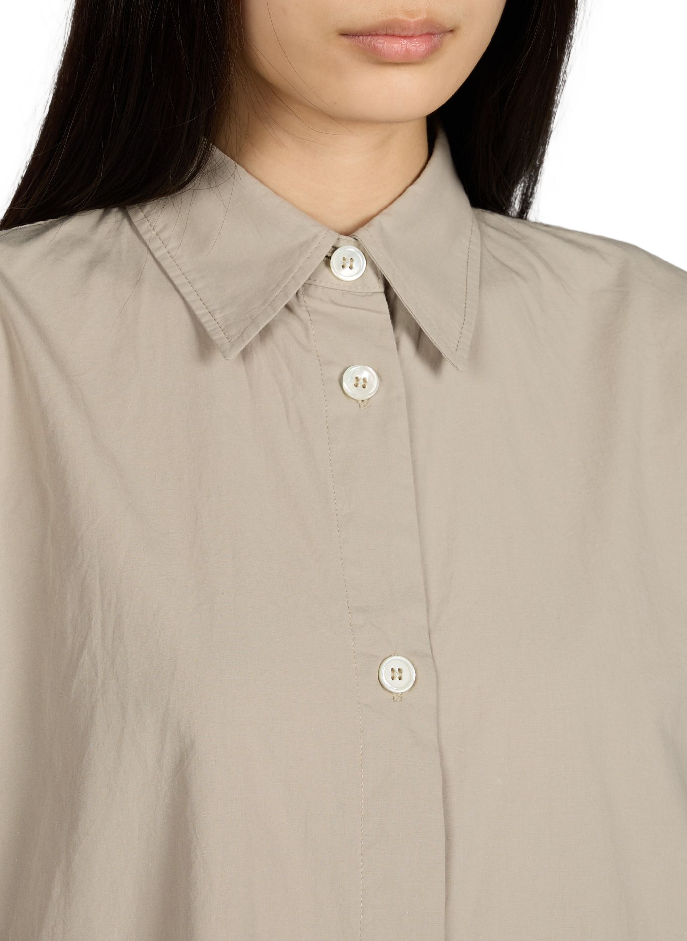 Kurzes Kleid Ariel aus Baumwollpopeline OFFICINE GENERALE Beige