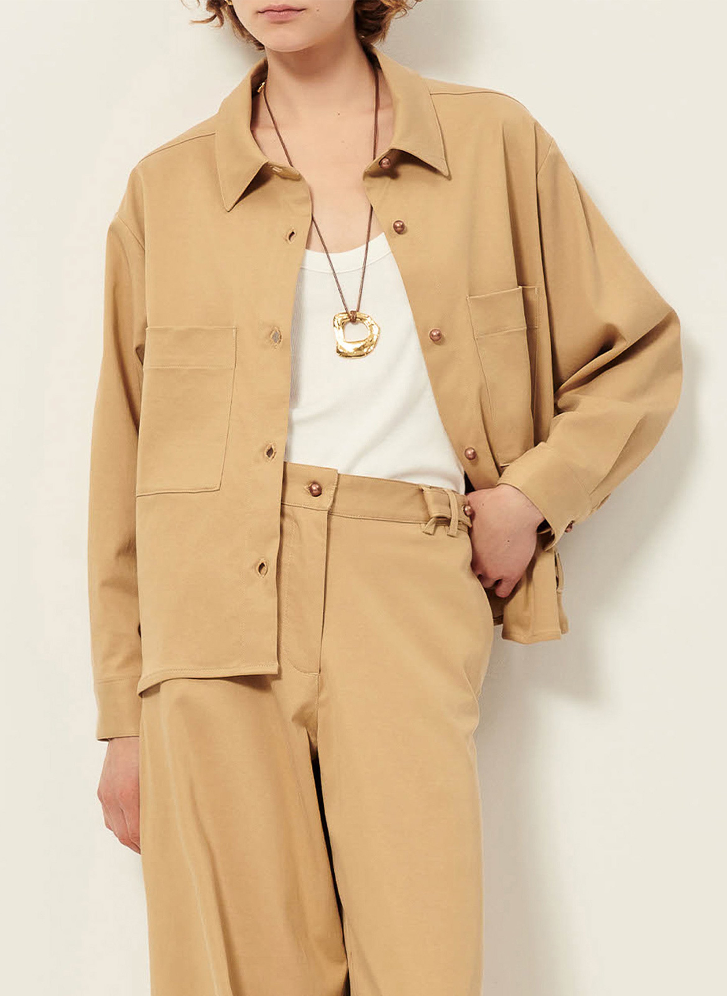 Veste droite col classique anderson SESSUN Beige