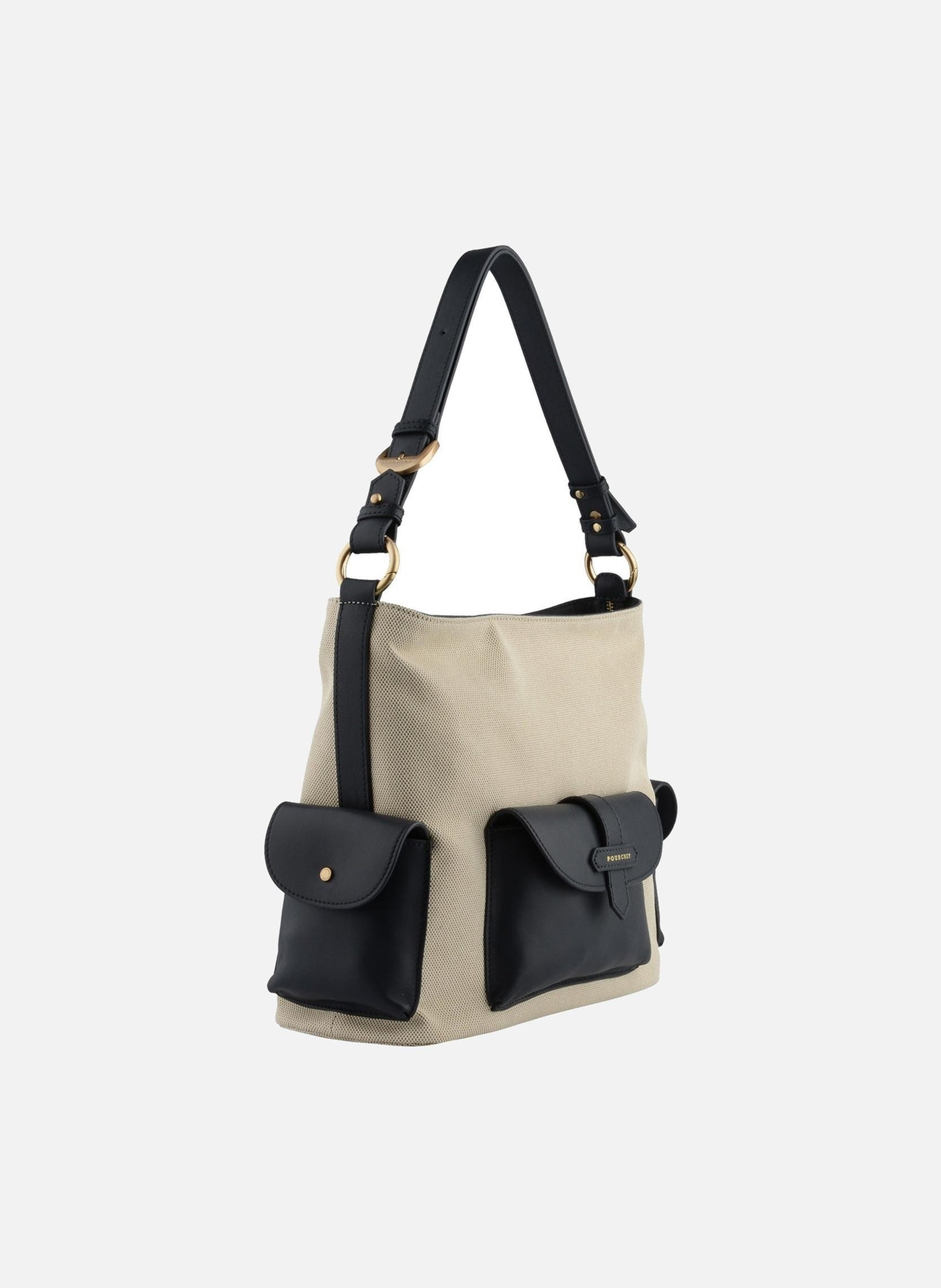 Reporter coton | sac porté épaule POURCHET Bleu