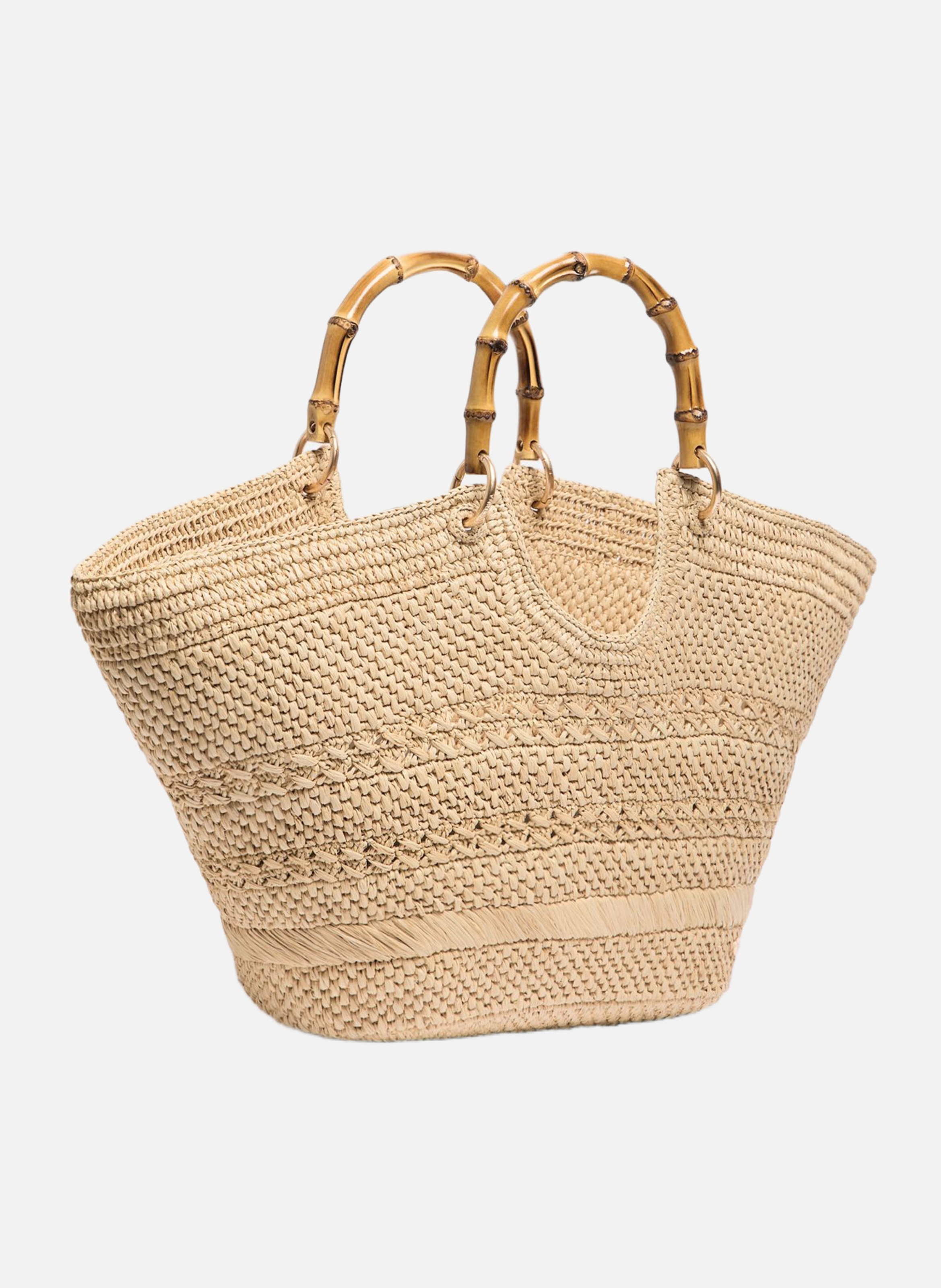 Grand panier bambou VANESSA BRUNO Beige