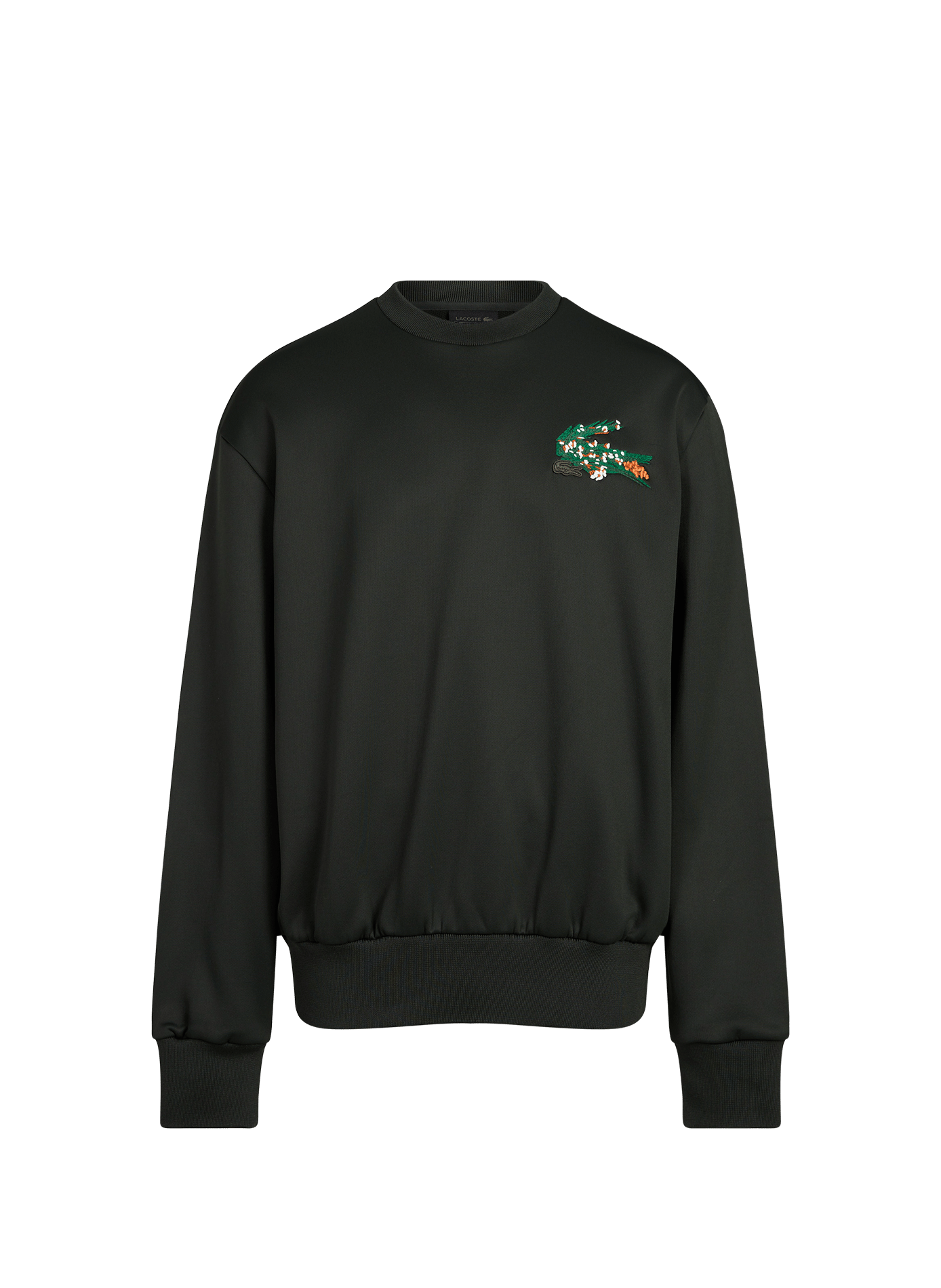 Satin sweatshirt Niagara logo embroidery LACOSTE Green