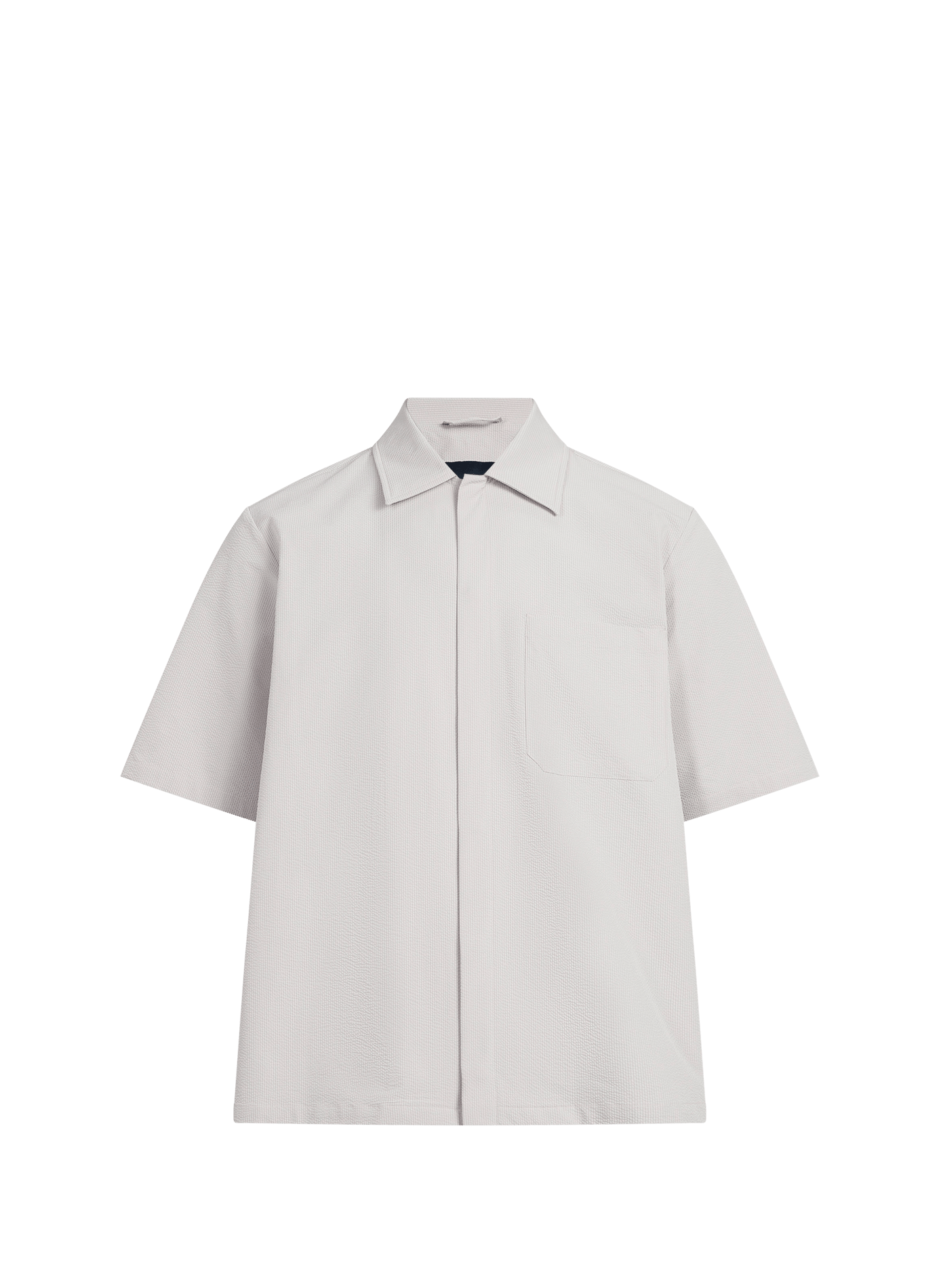 Chemise col classique à manches courtes HERNO Gris