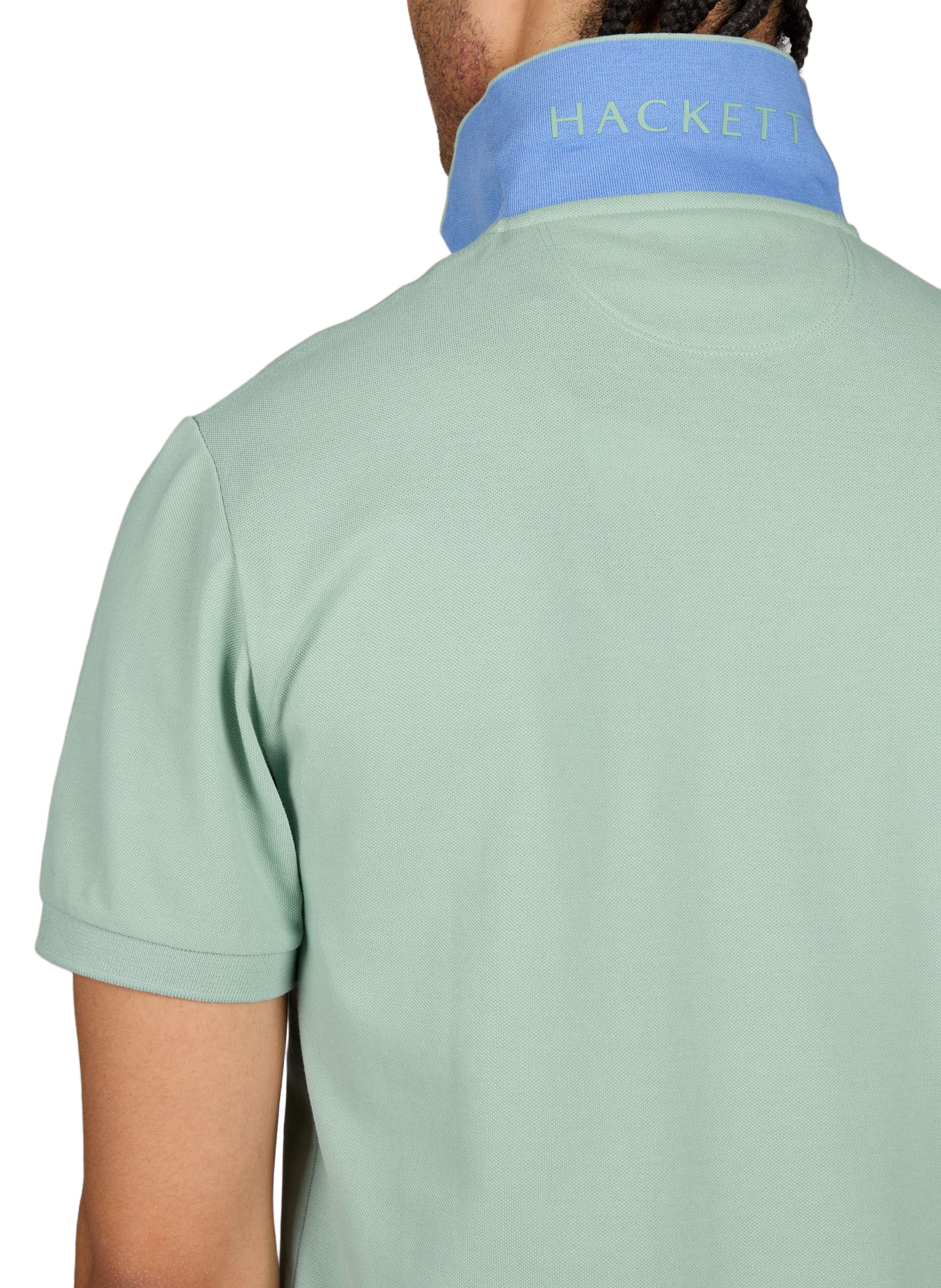 Slim-fit cotton polo HACKETT Green