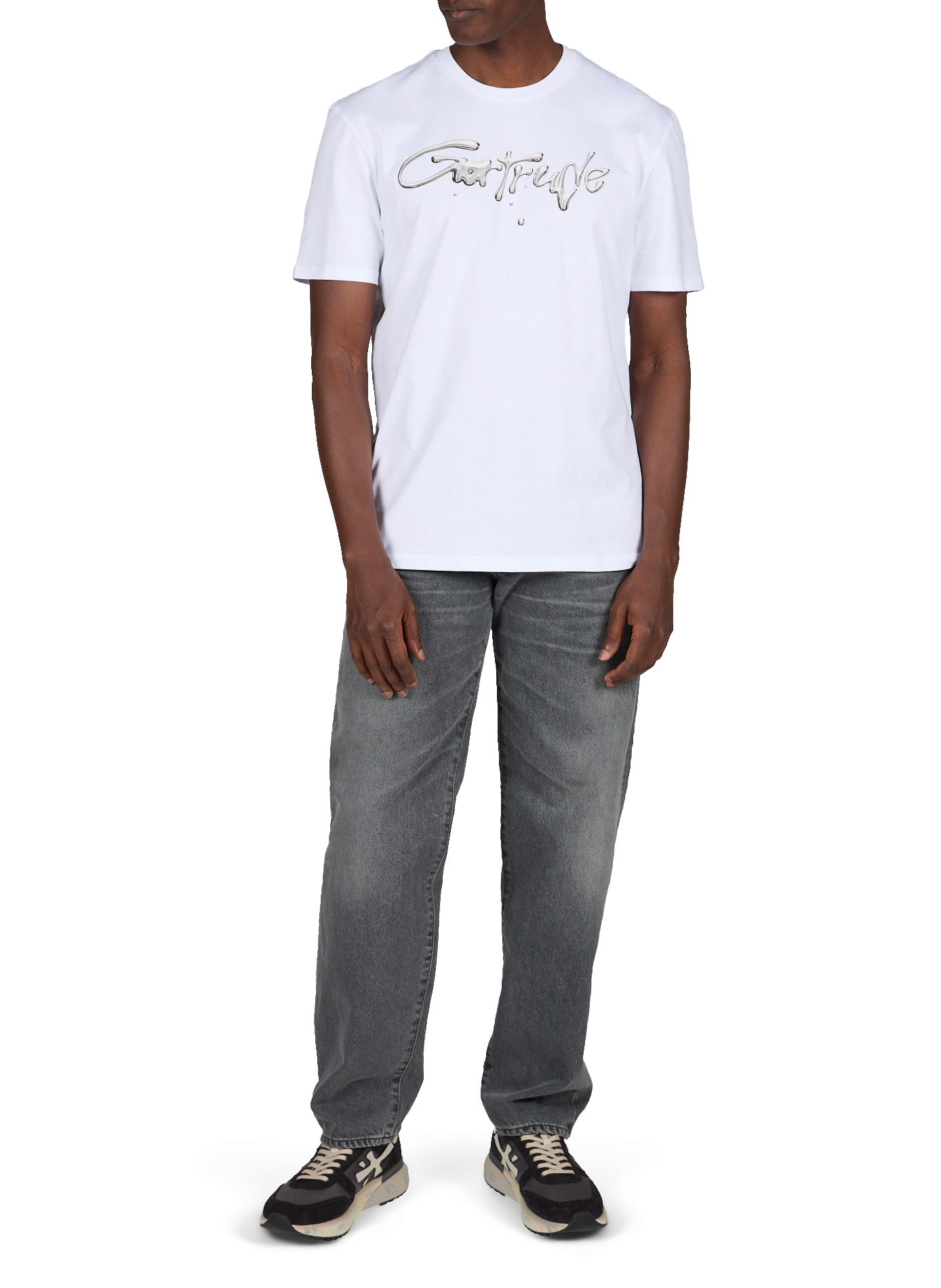Printed cotton T-shirt GERTRUDE ET GASTON White