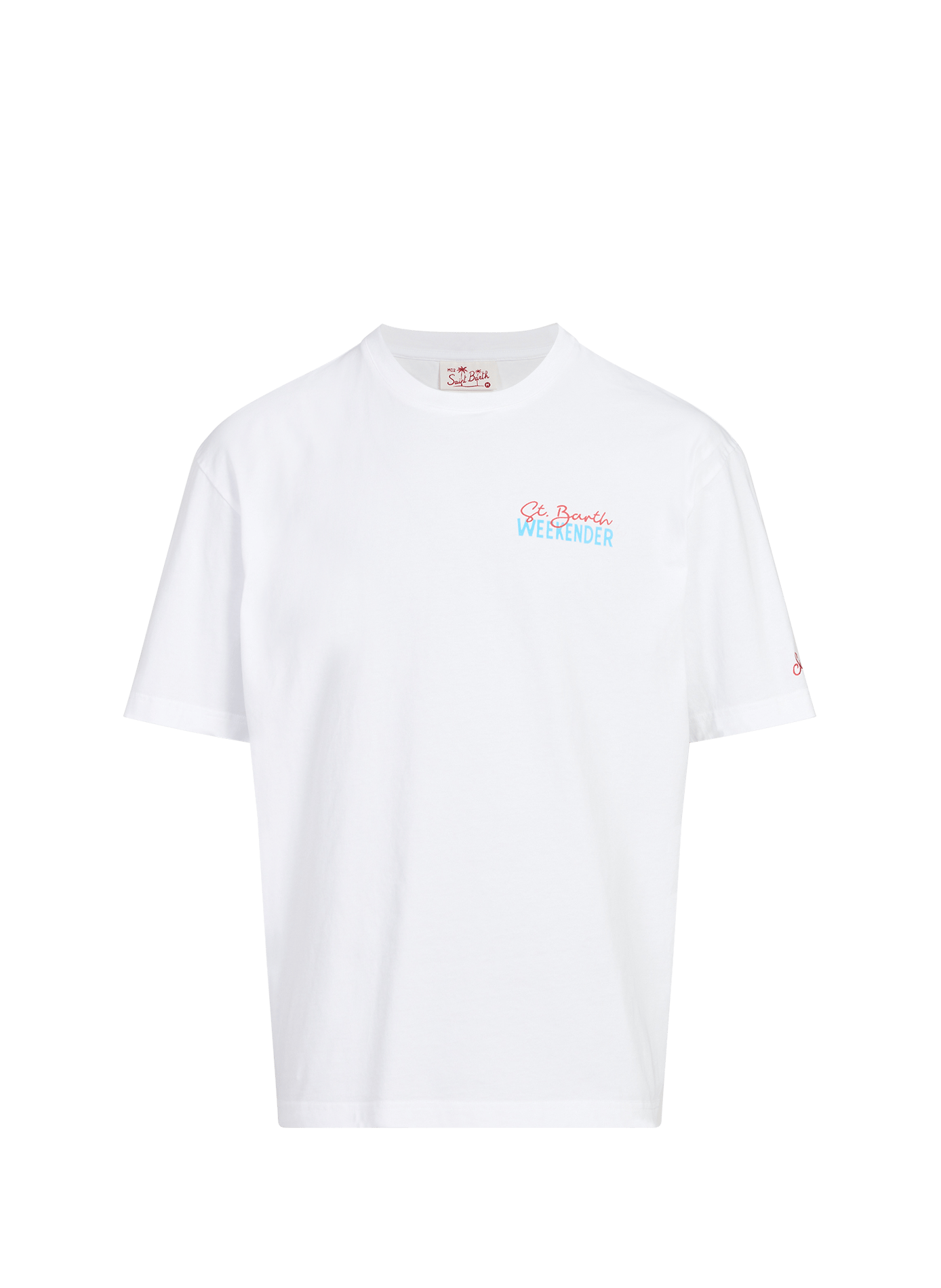 T-shirt ample sérigraphié en coton MC2 SAINT BARTH Blanc