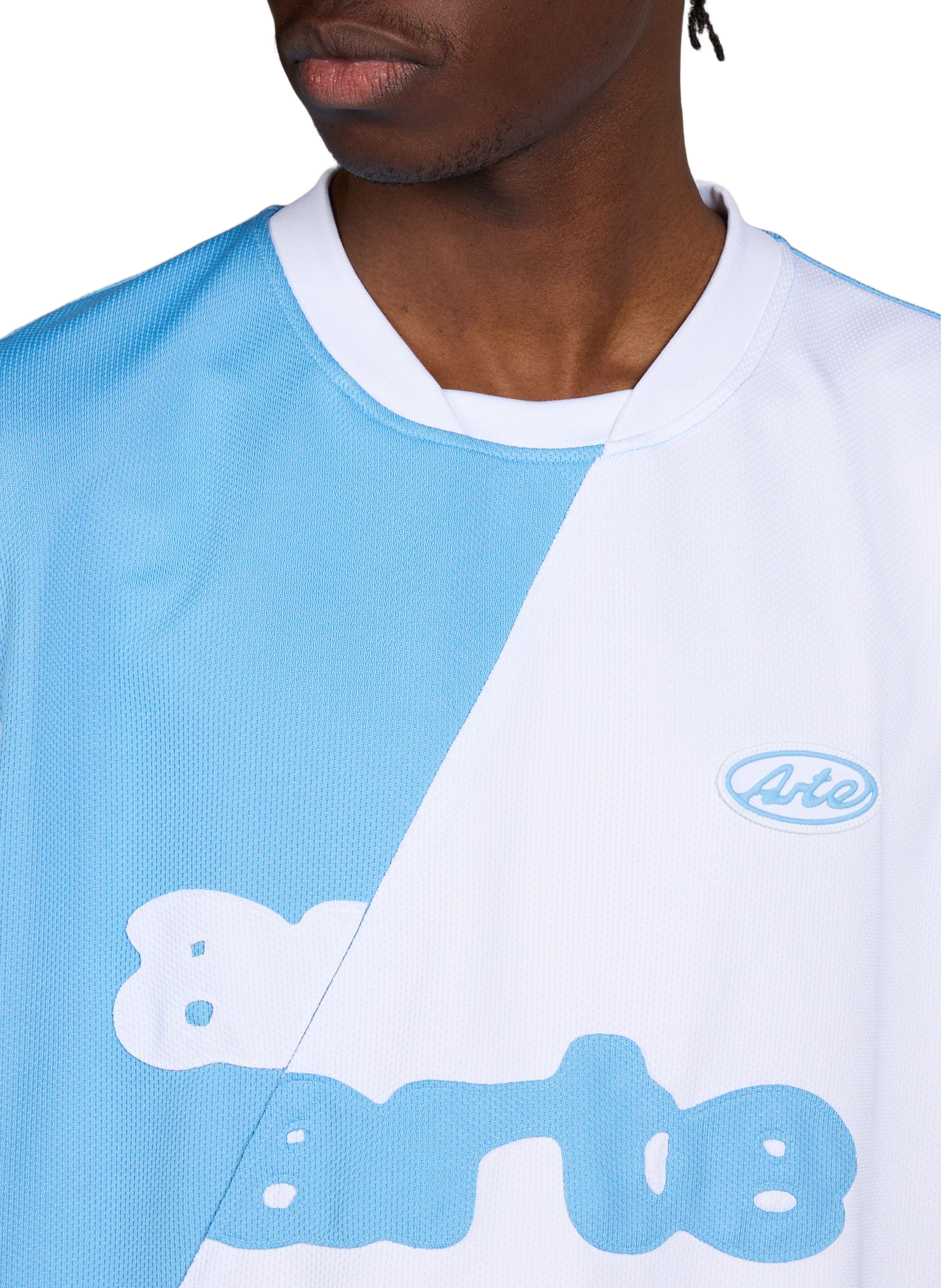 Football T-shirt with bias seam separation ARTE ANTWERP Blue