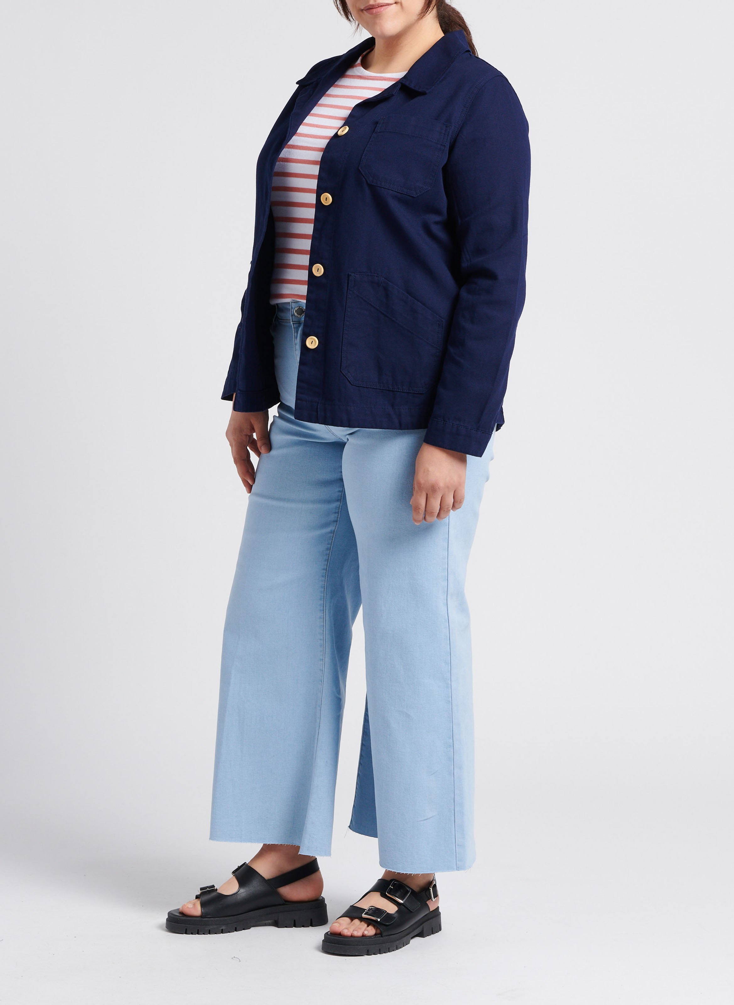 Veste pêcheur droite en coton ARMOR-LUX Bleu