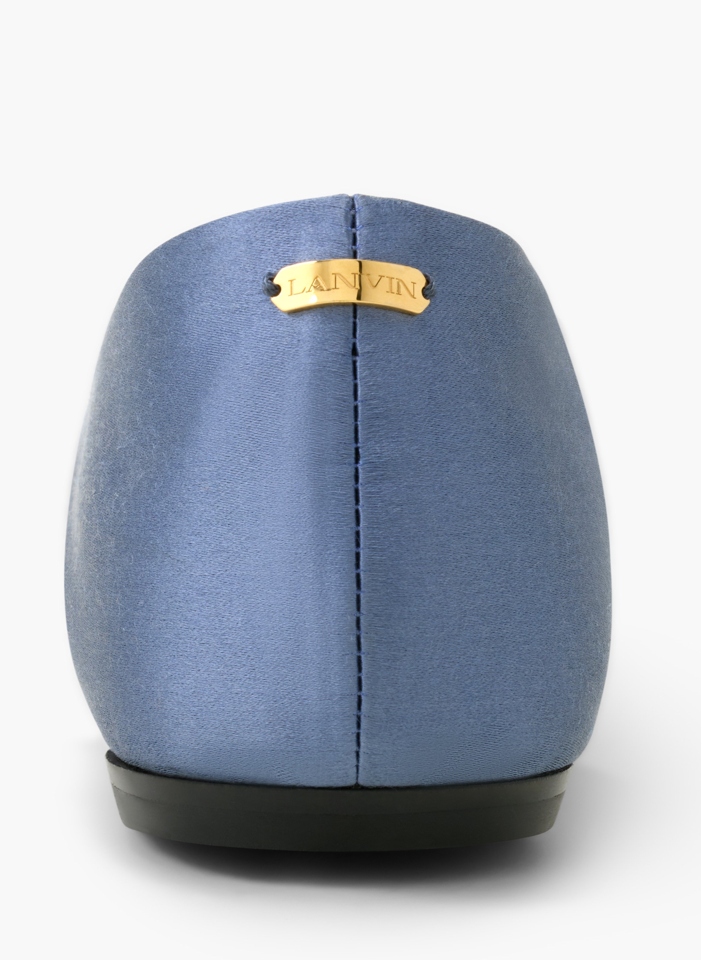 La ballerine noeud en satin LANVIN Bleu