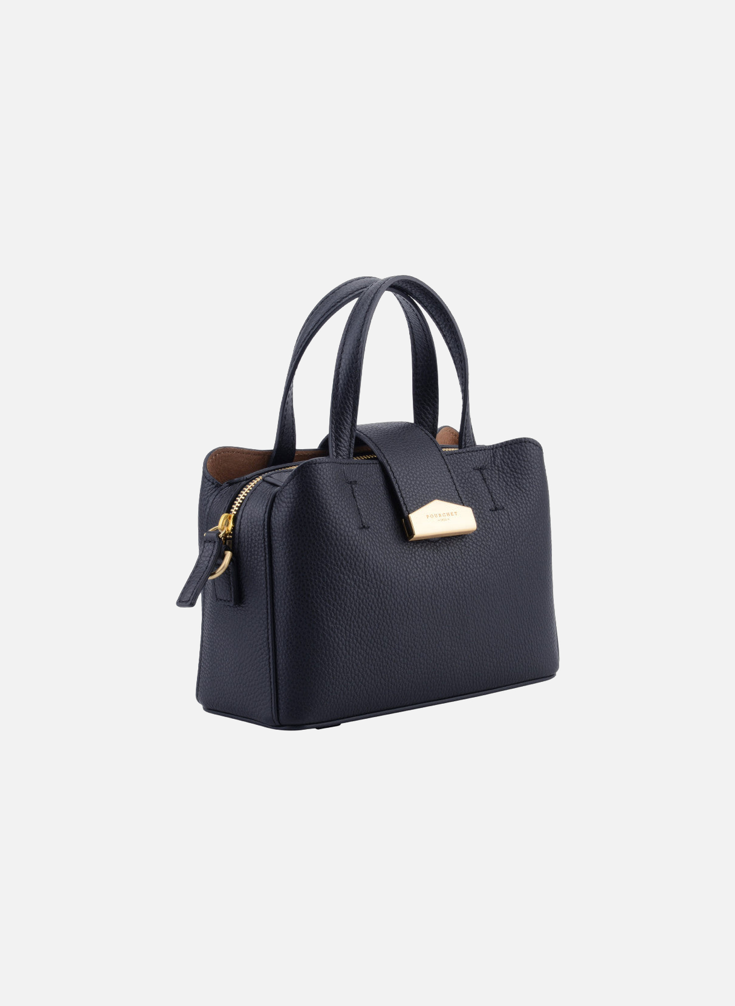 Cavalcade | sac porté épaule mm en cuir de vachette POURCHET Bleu
