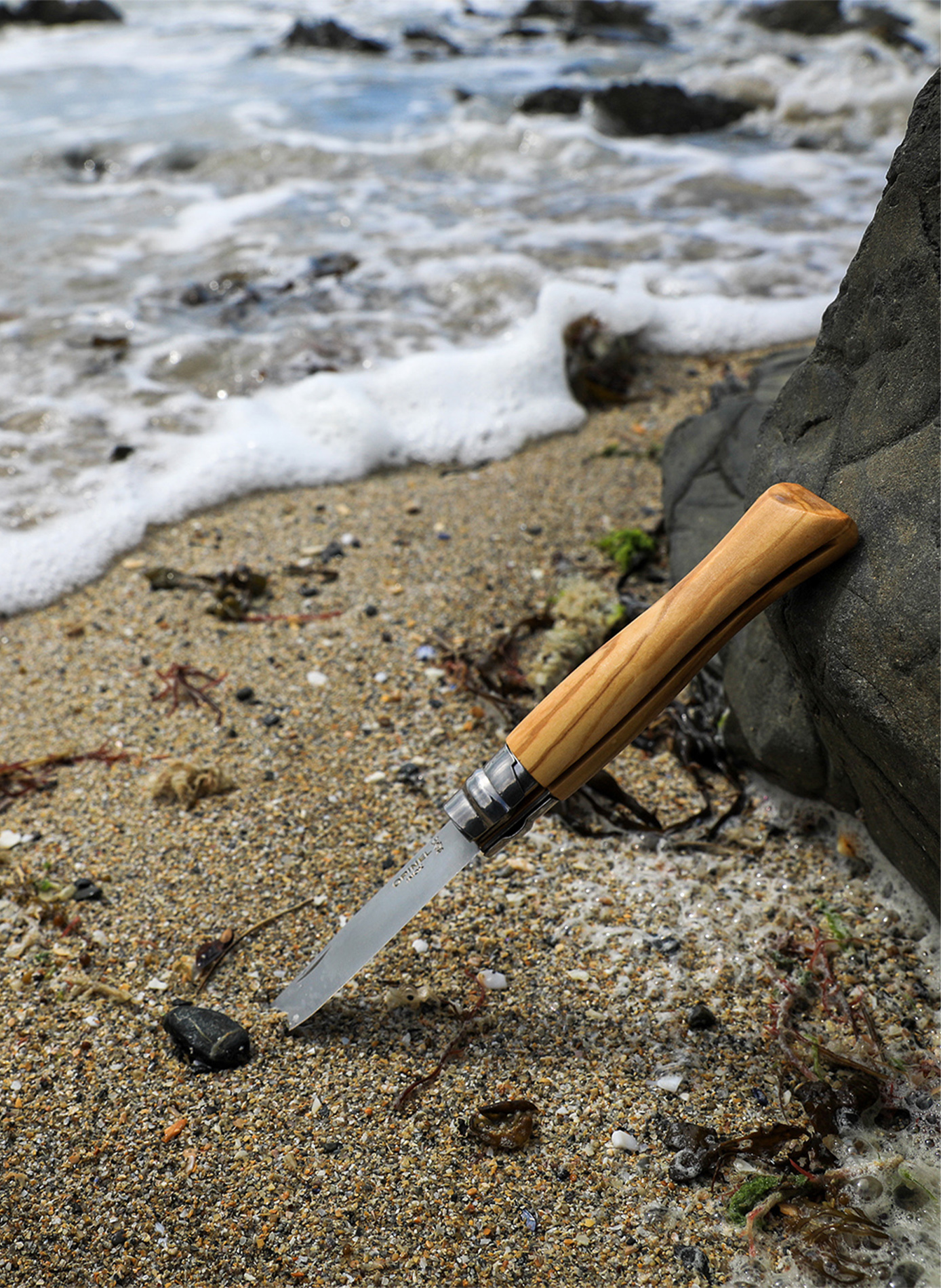 Couteau de poche en acier inoxydable OPINEL Marron